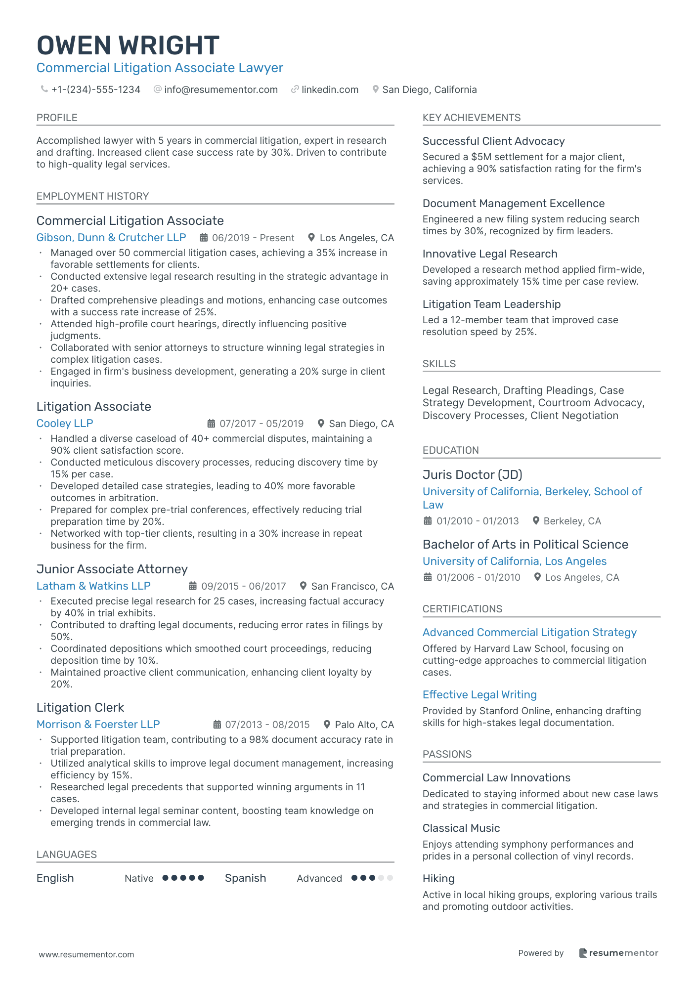 Commercial Litigation Associate Lawyer