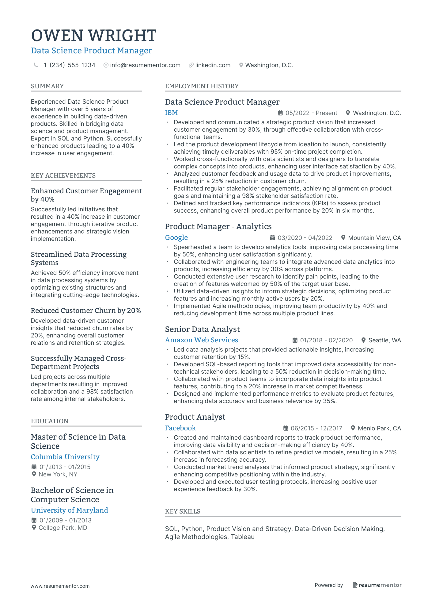 Data Science Product Manager