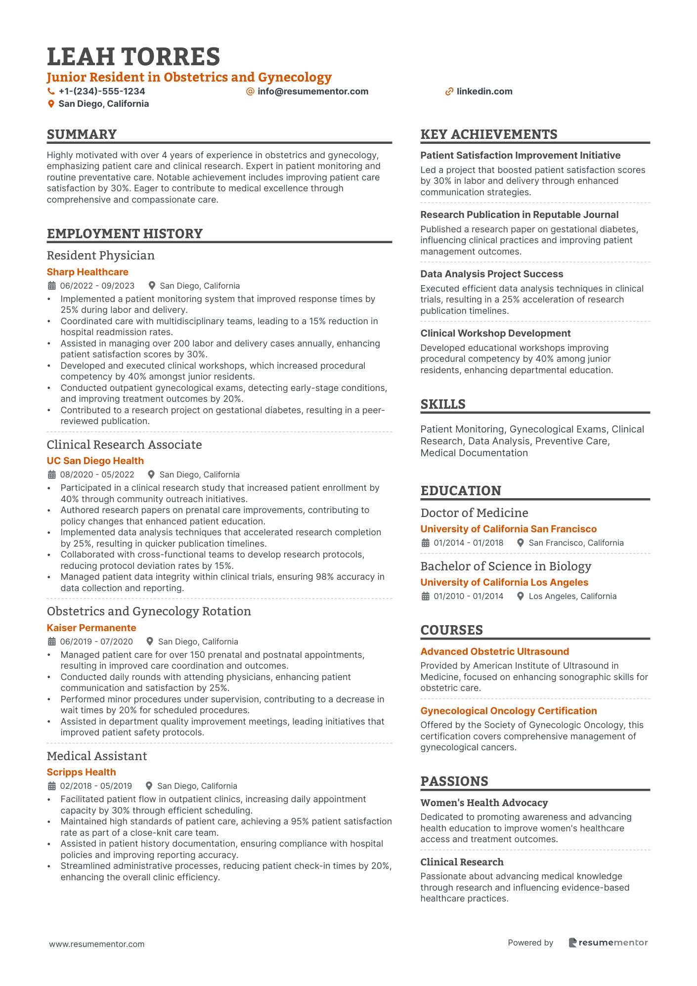 Junior Resident in Obstetrics and Gynecology