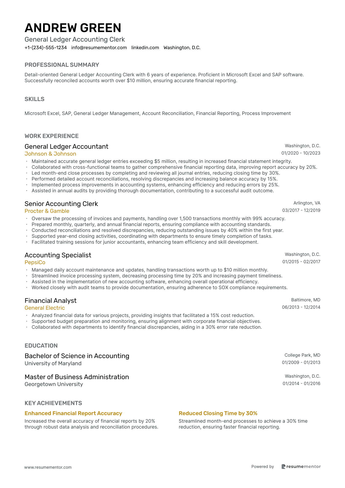 General Ledger Accounting Clerk