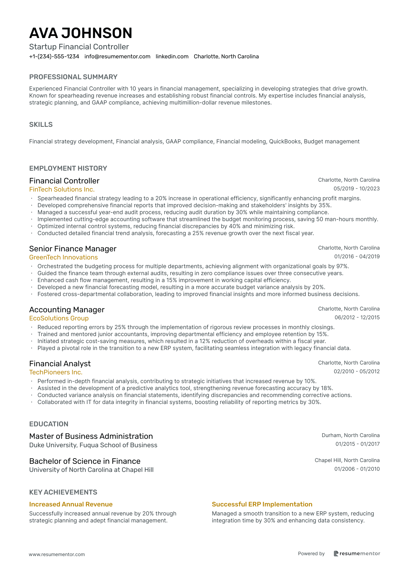 Startup Financial Controller