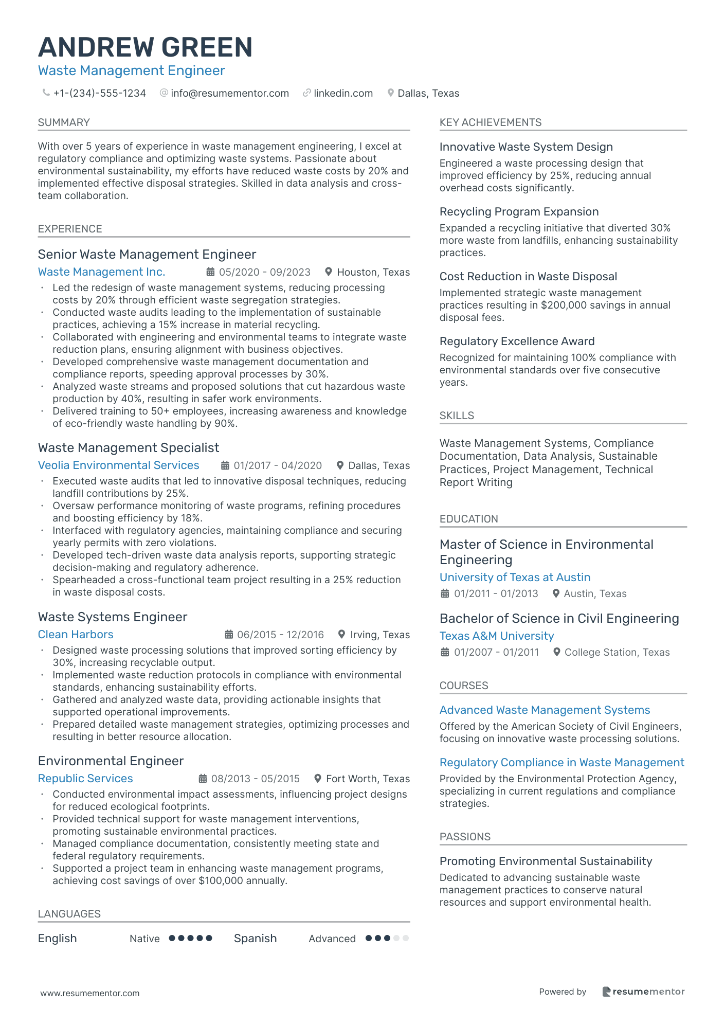 Waste Management Engineer