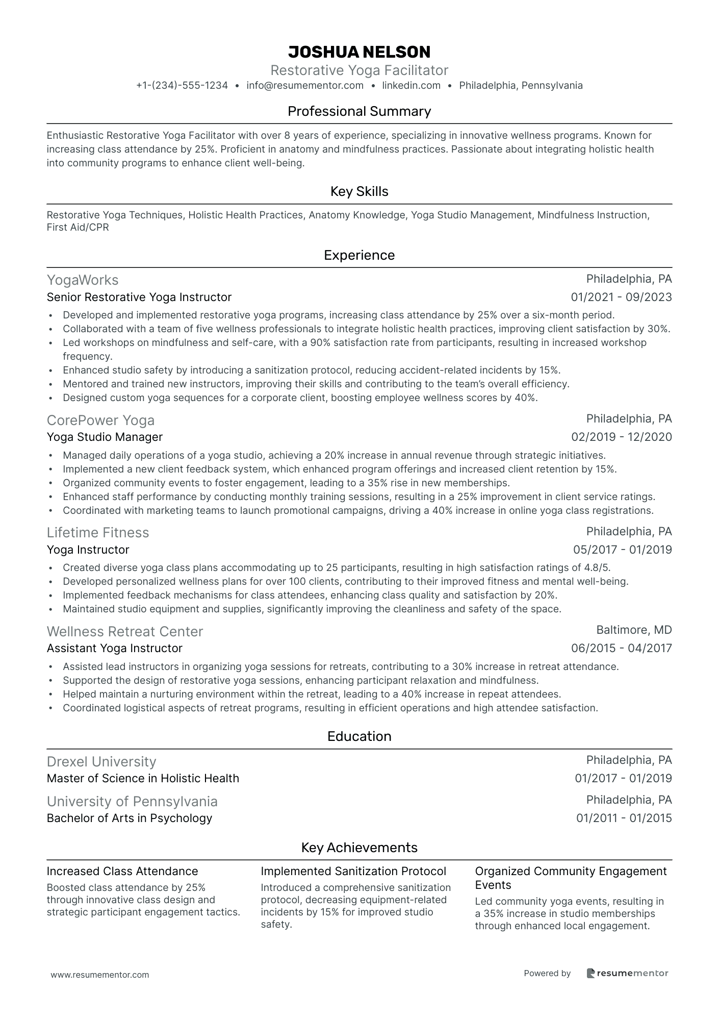 Restorative Yoga Facilitator