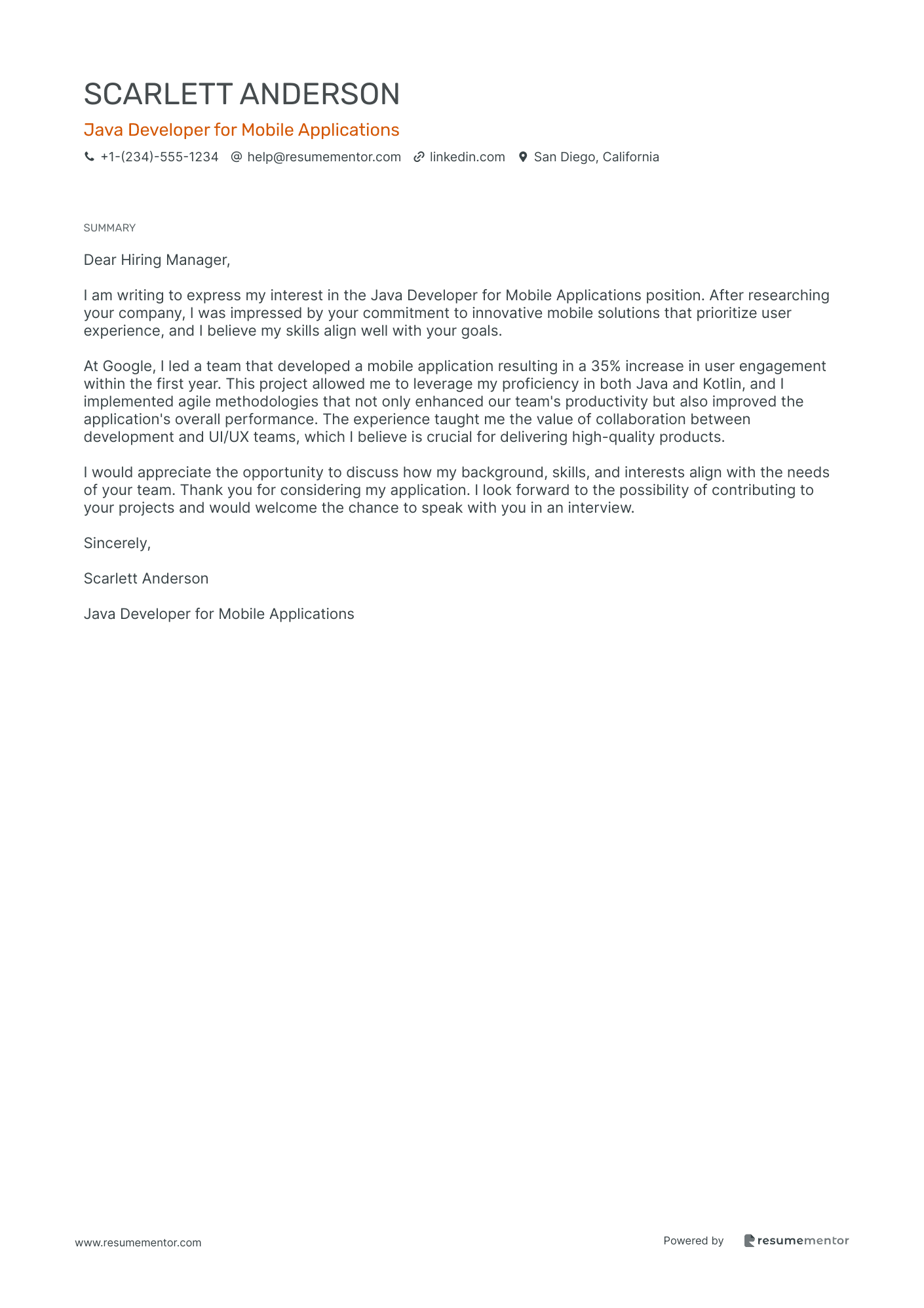 Java Developer for Mobile Applications