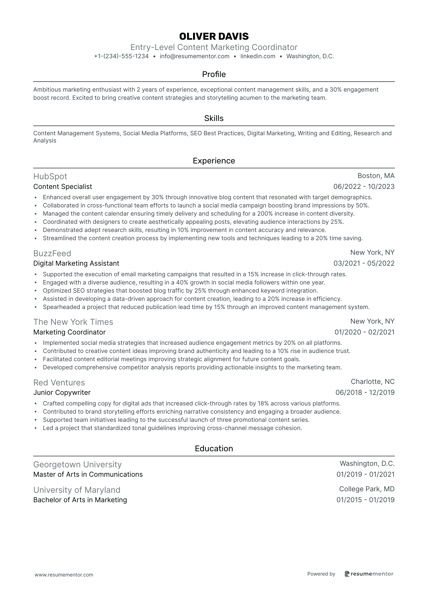 Entry Level Content Marketing Coordinator