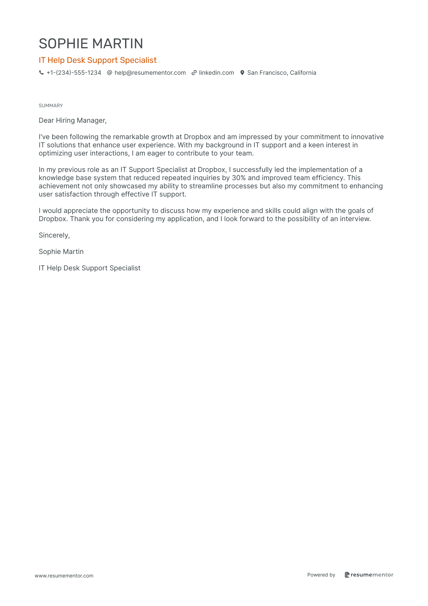 IT Help Desk Support Specialist