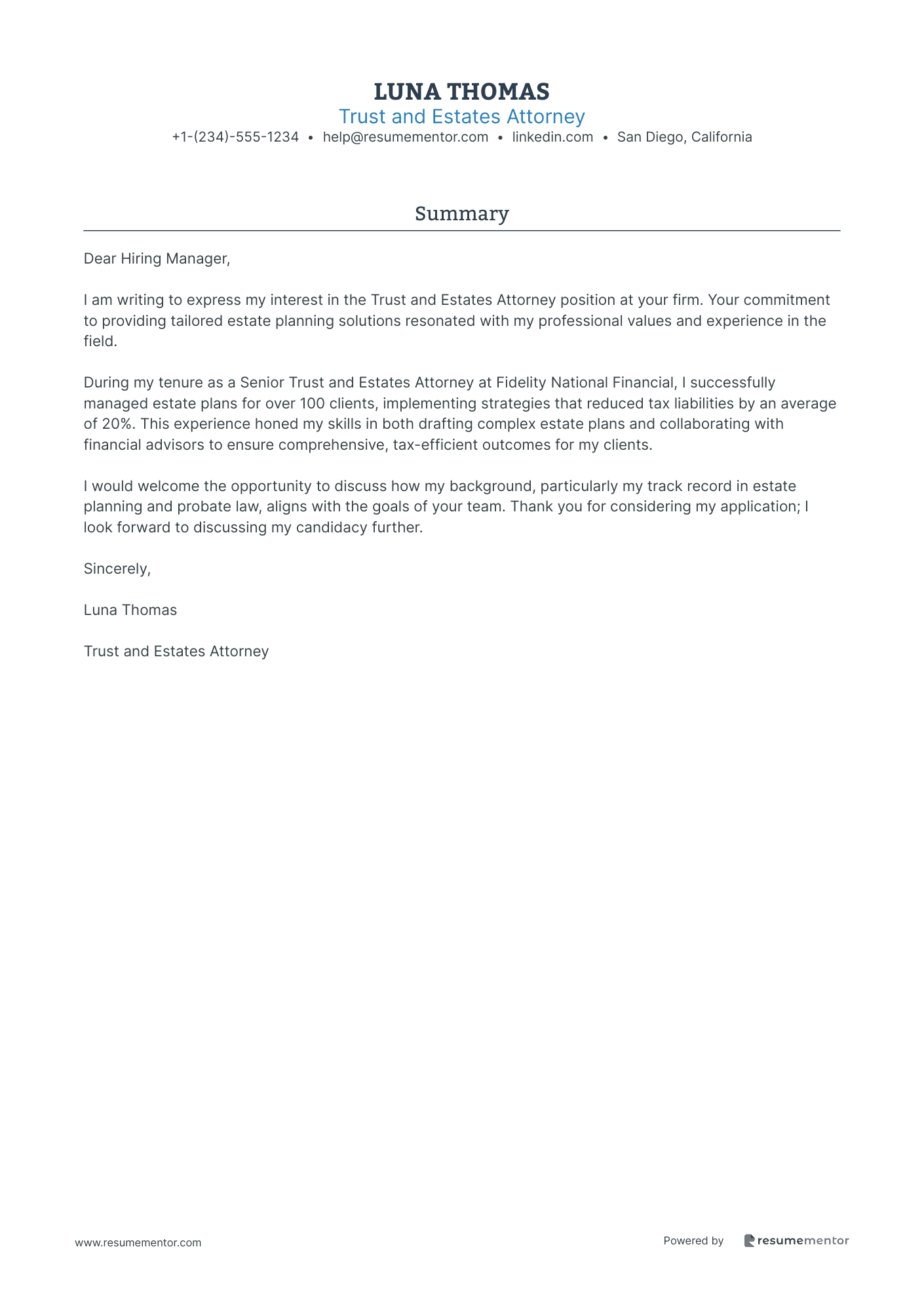 Trust and Estates Attorney