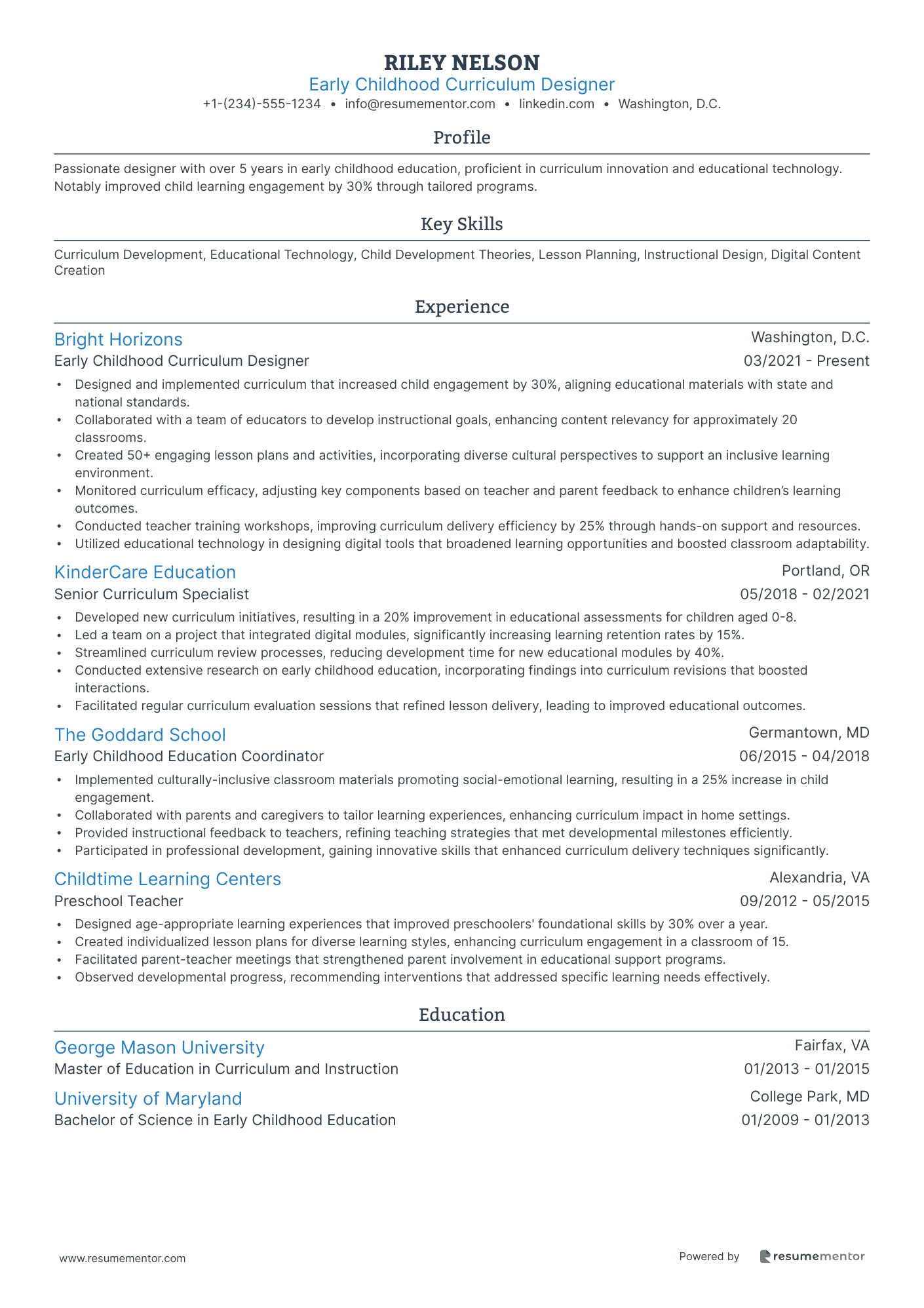 Early Childhood Curriculum Designer