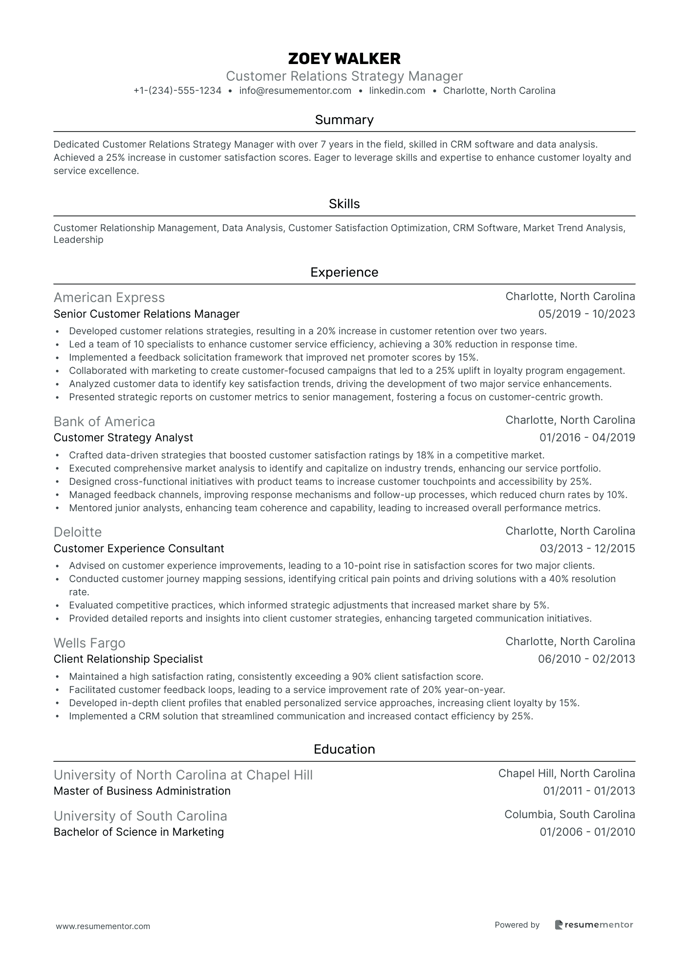 Customer Relations Strategy Manager