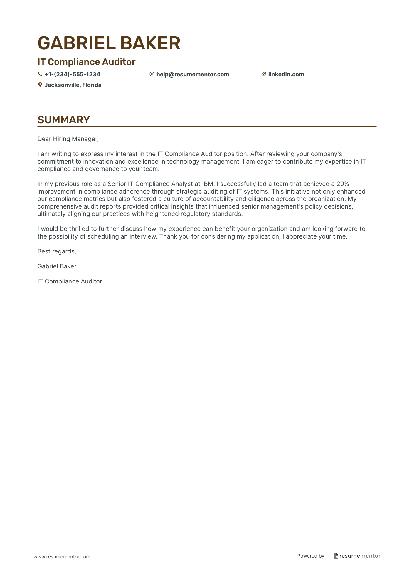 IT Compliance Auditor