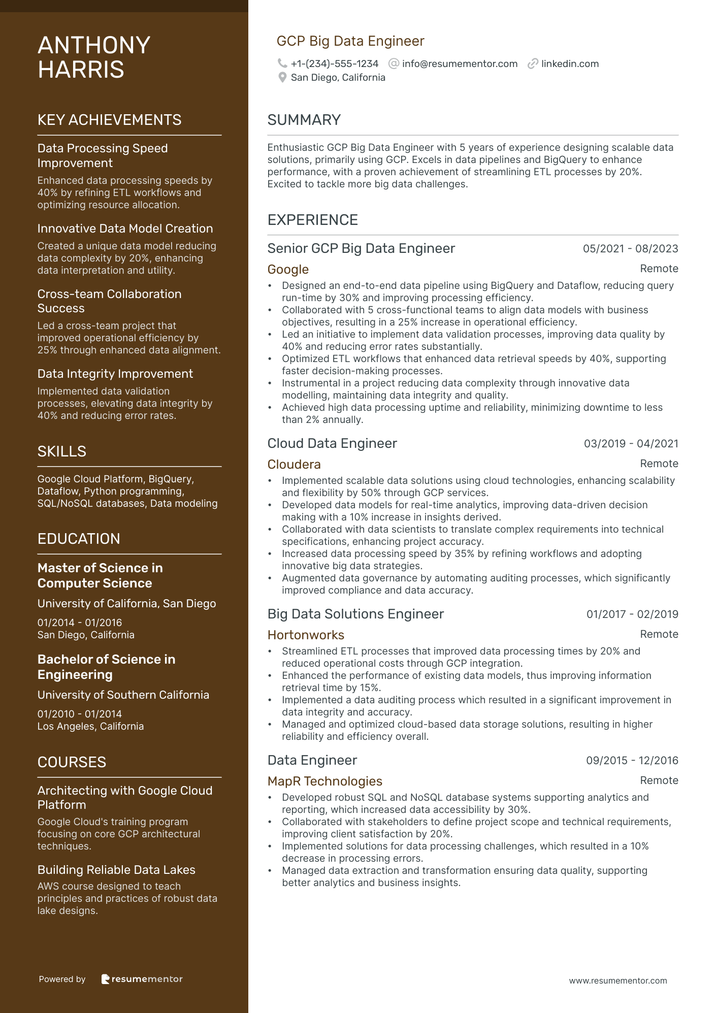 GCP Big Data Engineer
