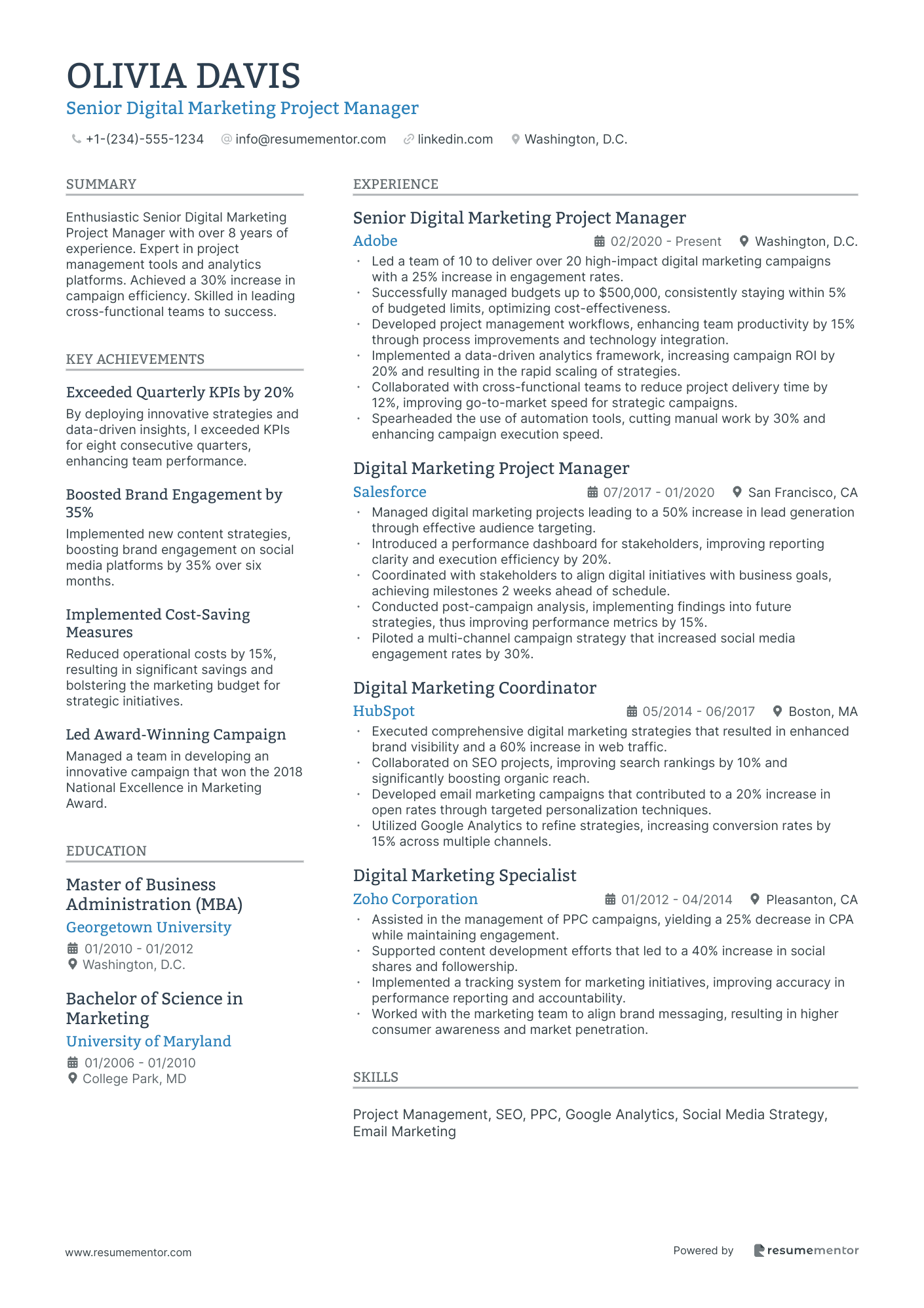 Senior Digital Marketing Project Manager