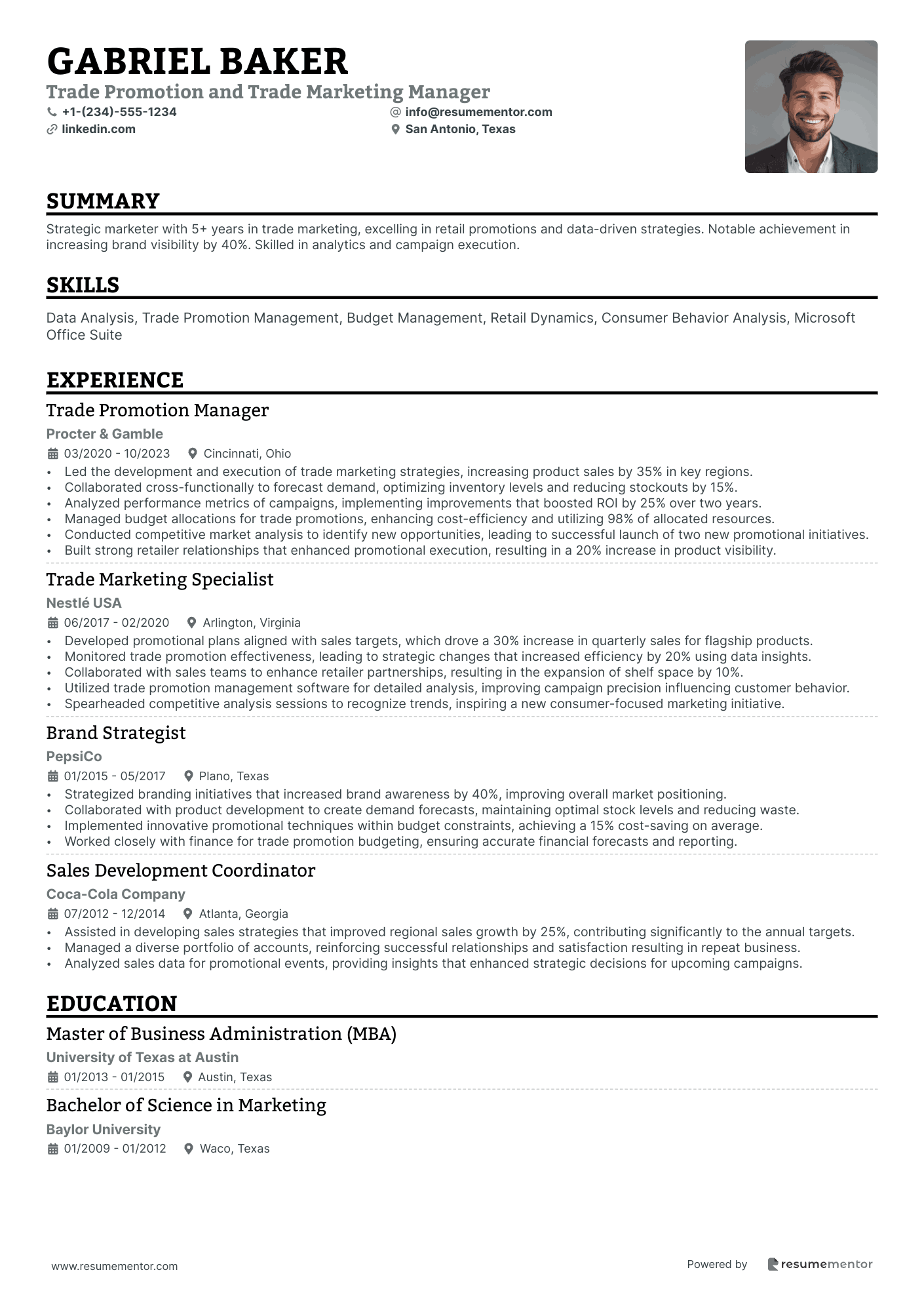 Trade Promotion and Trade Marketing Manager