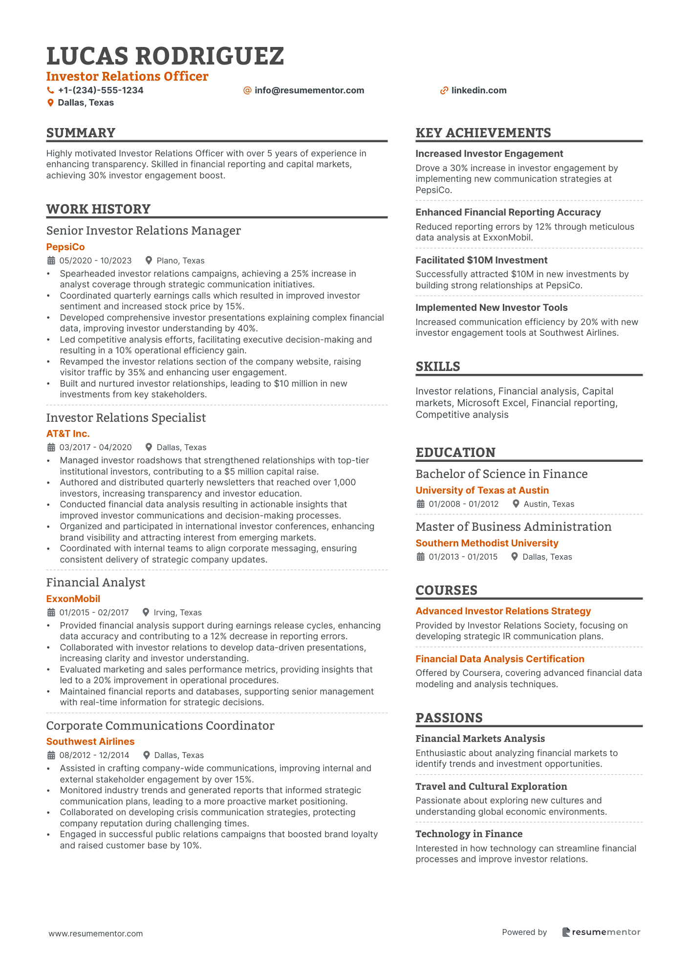 Investor Relations Officer