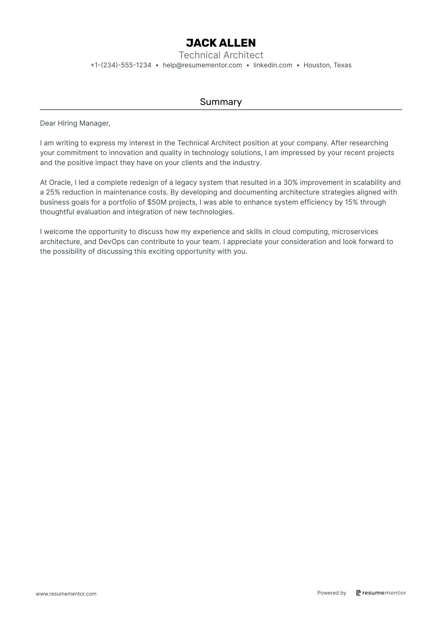 Technical Architect