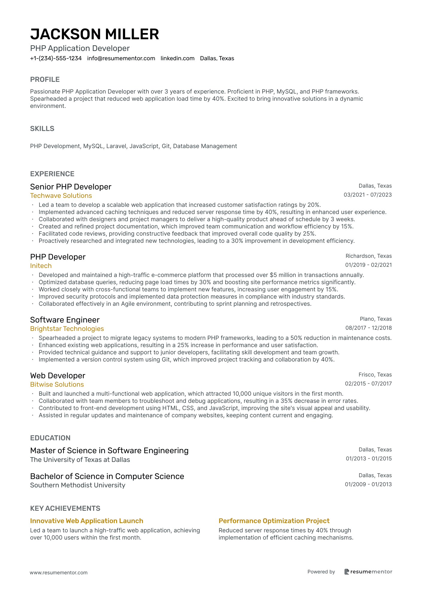 PHP Application Developer