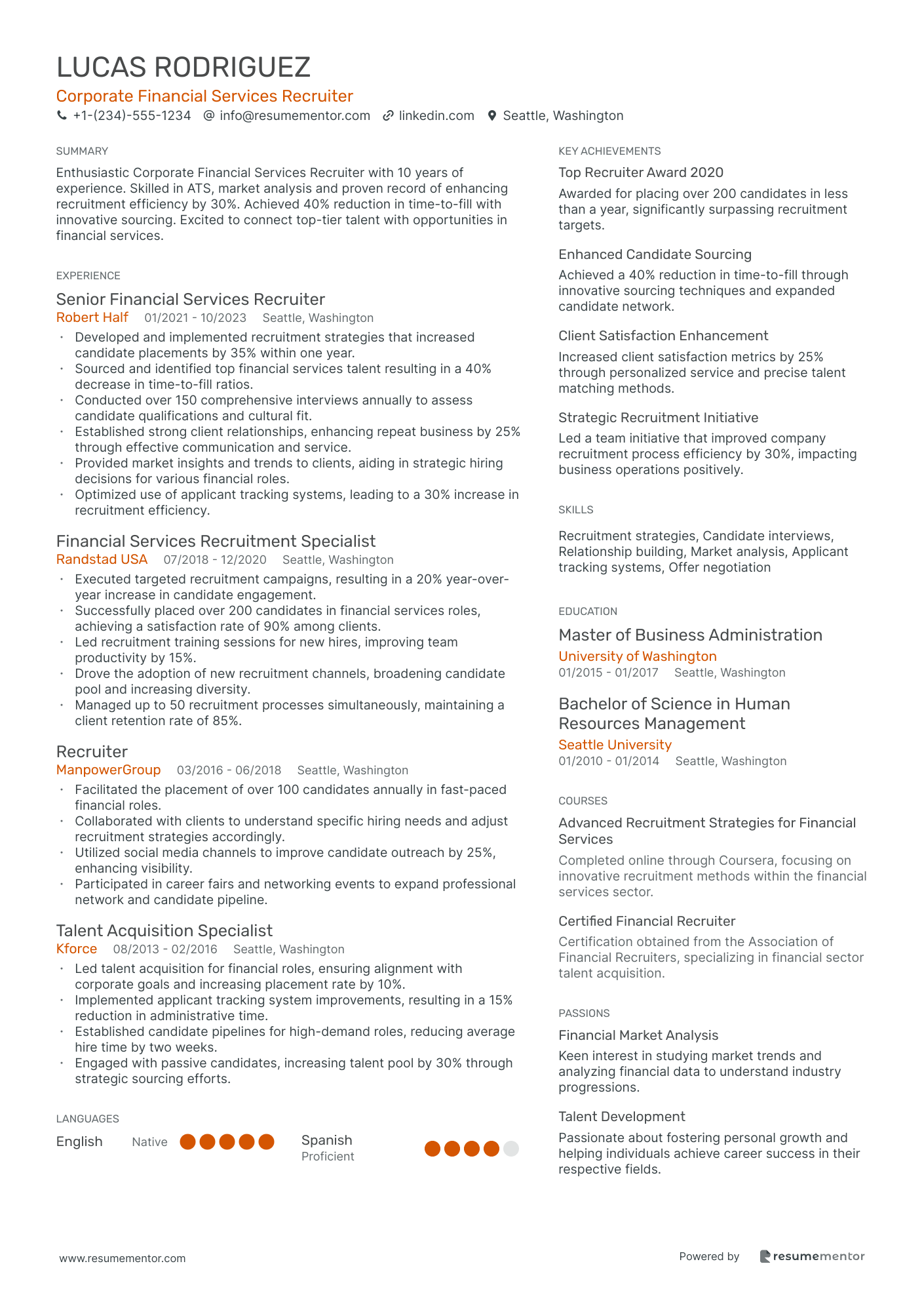 Corporate Financial Services Recruiter
