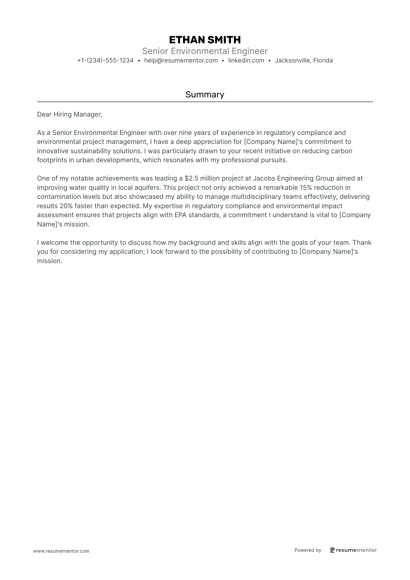 Senior Environmental Engineer