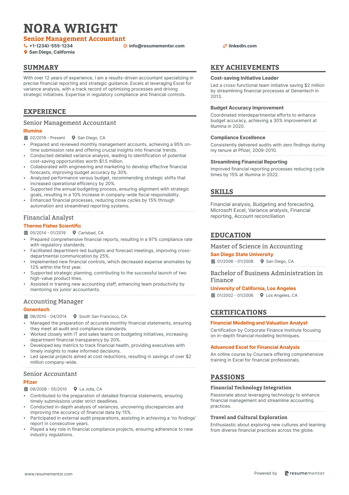 Senior Management Accountant