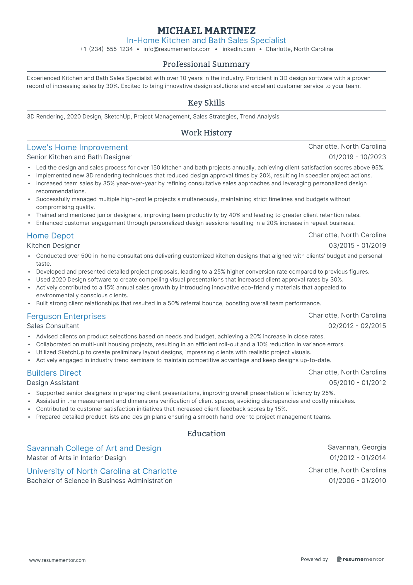 In Home Kitchen and Bath Sales Specialist