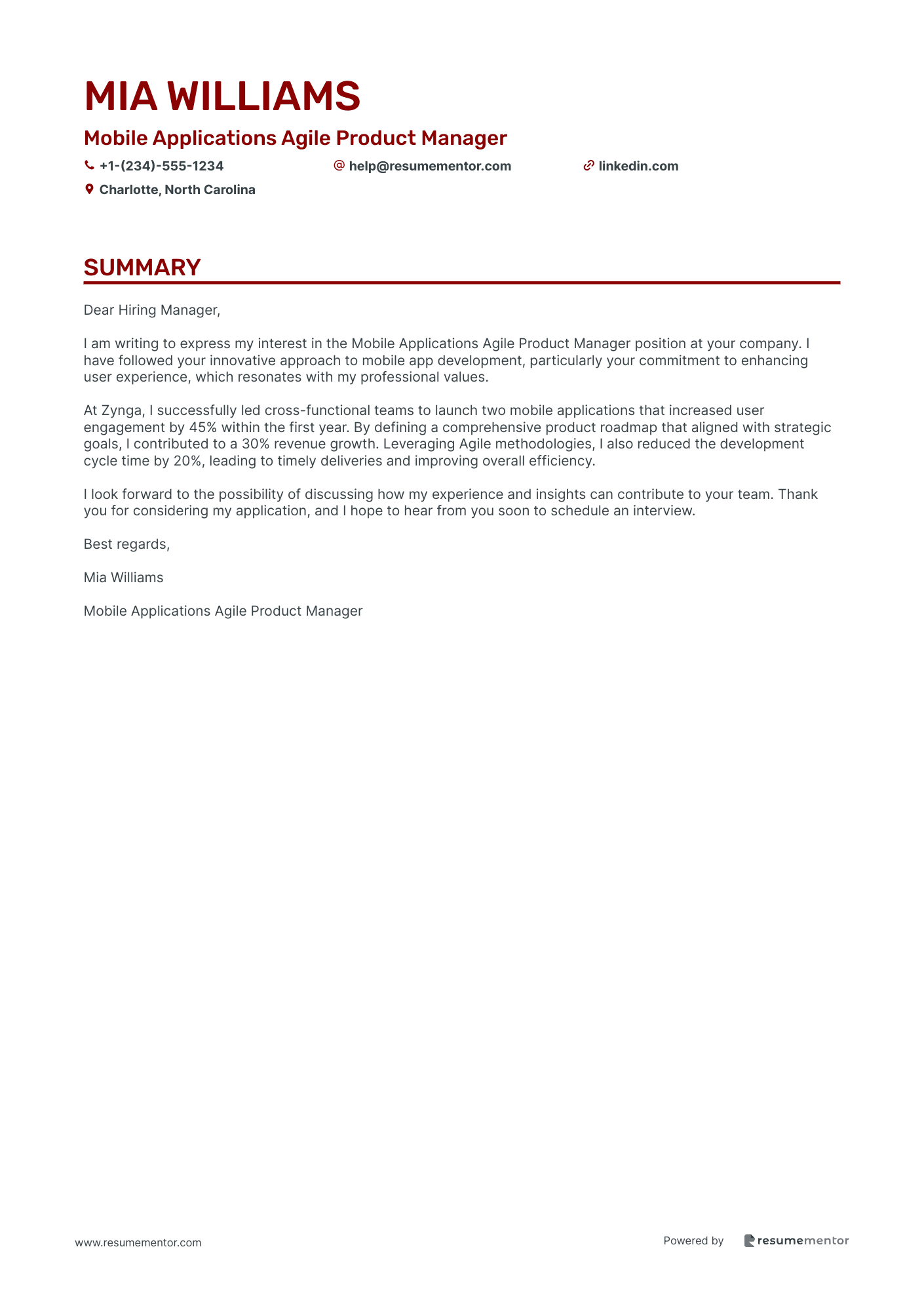 Mobile Applications Agile Product Manager
