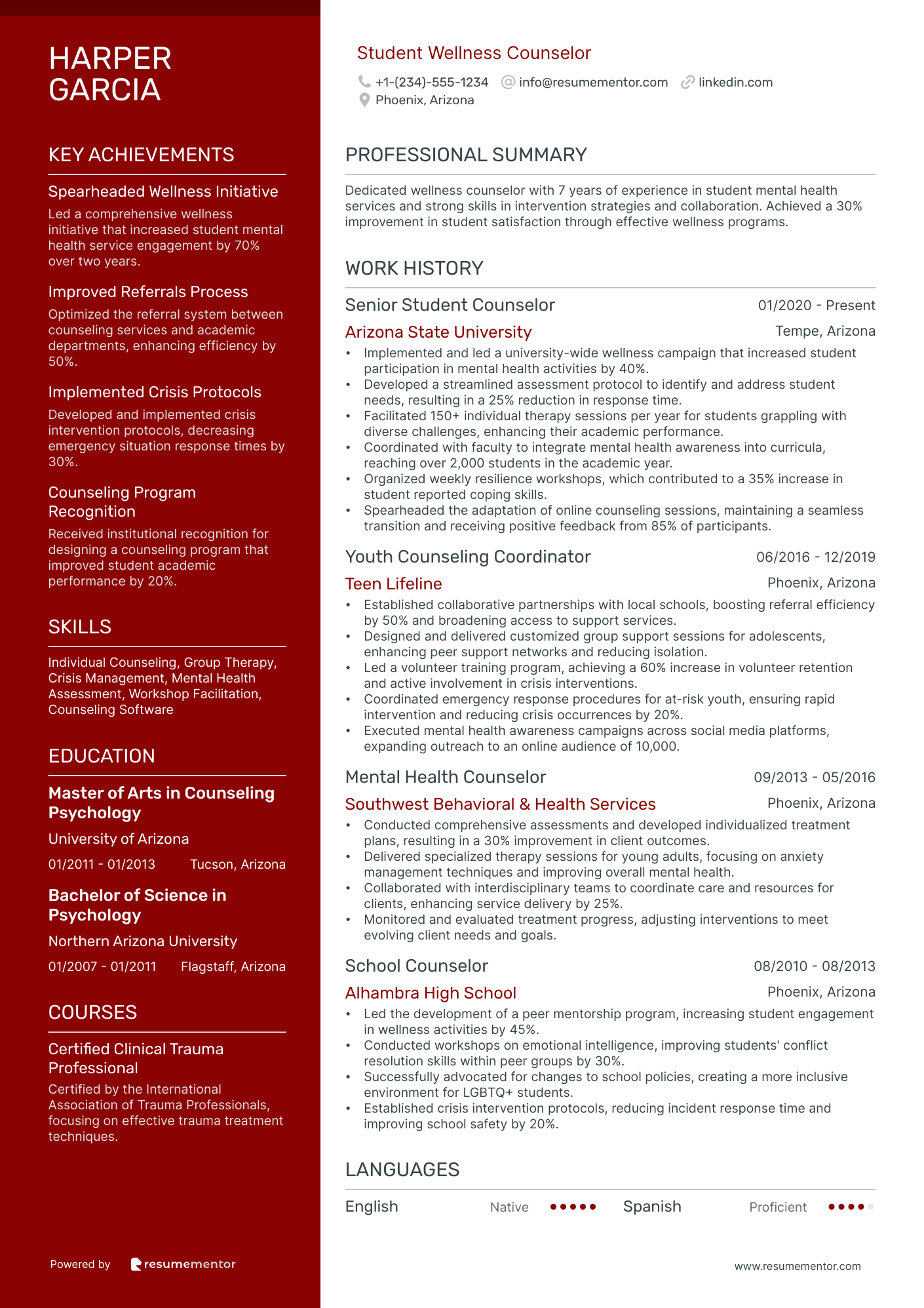 Student Wellness Counselor