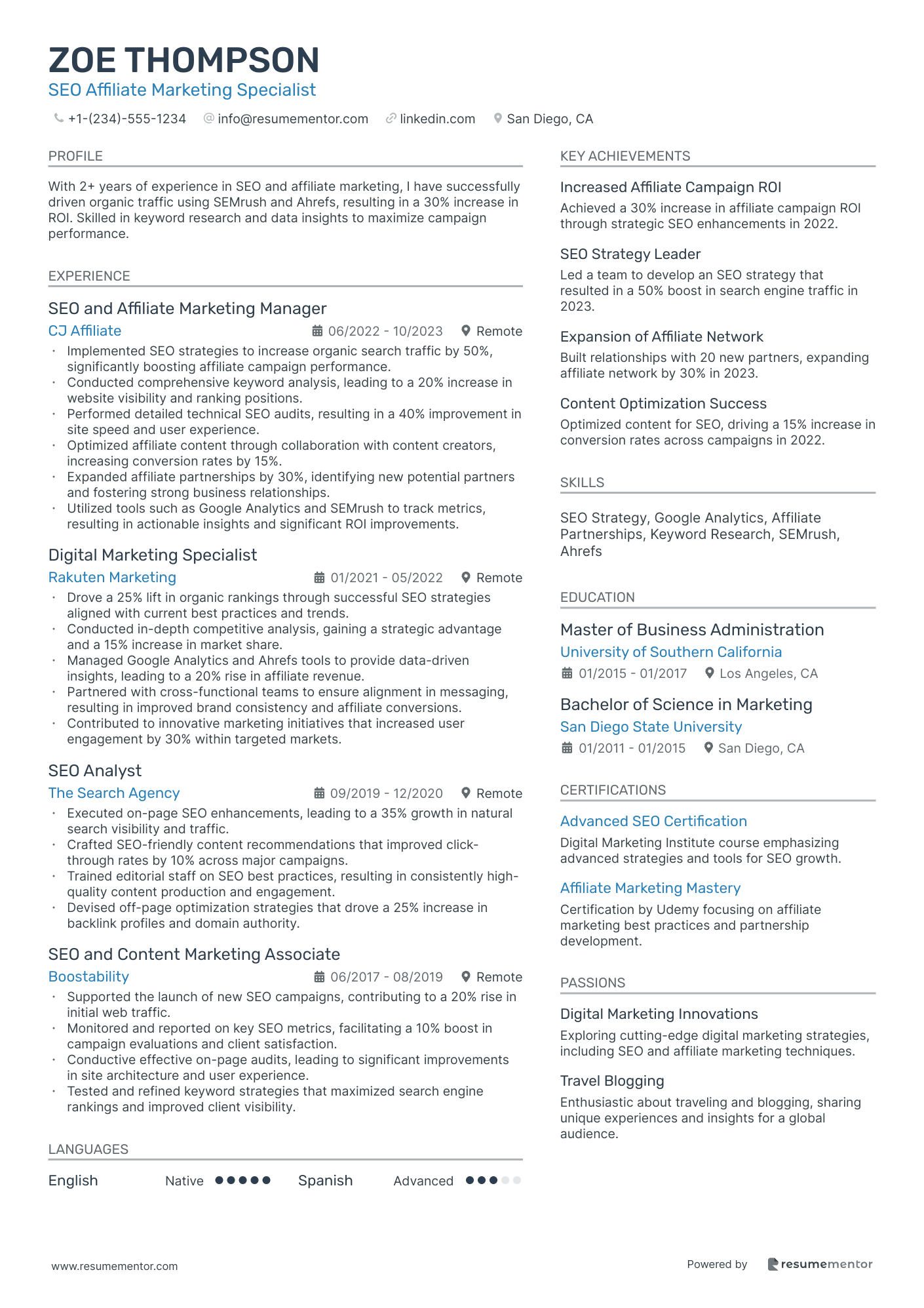 SEO Affiliate Marketing Specialist