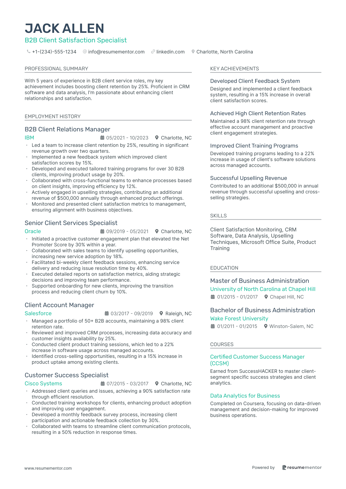 B2B Client Satisfaction Specialist