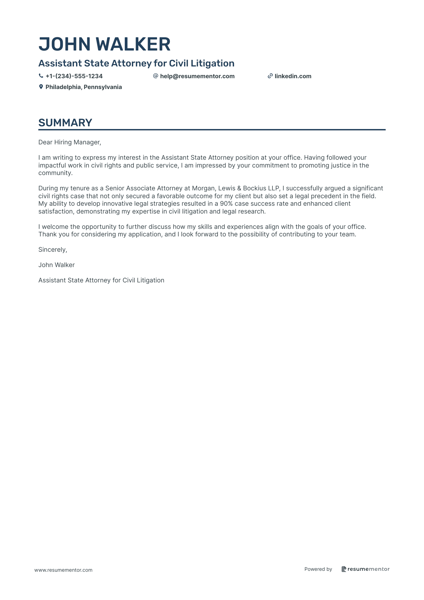 Assistant State Attorney for Civil Litigation