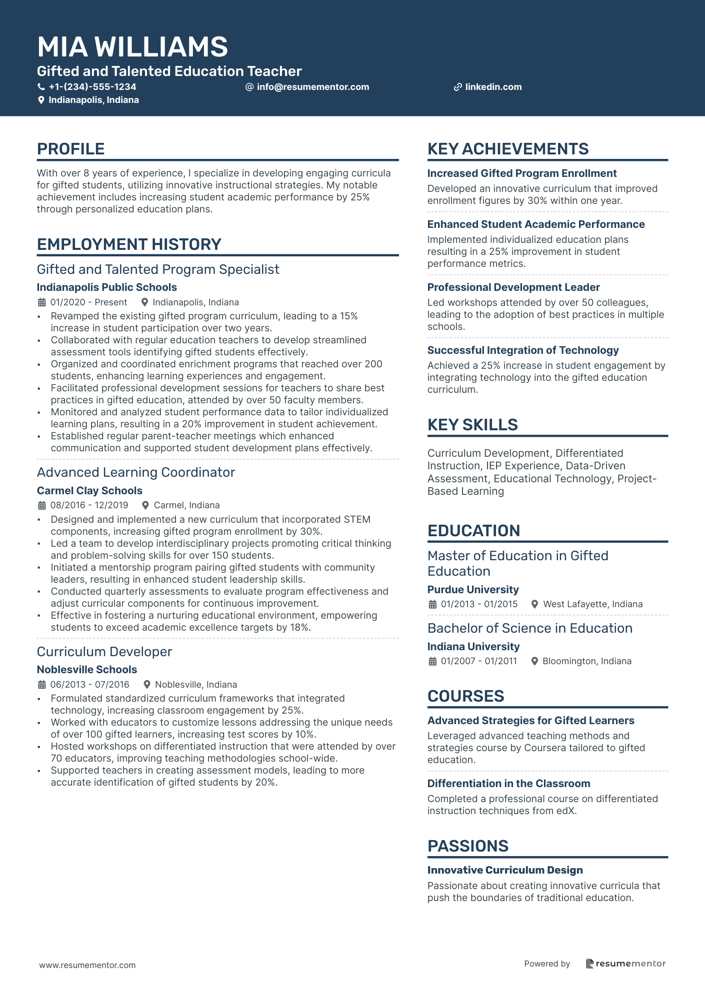 Gifted and Talented Education Teacher