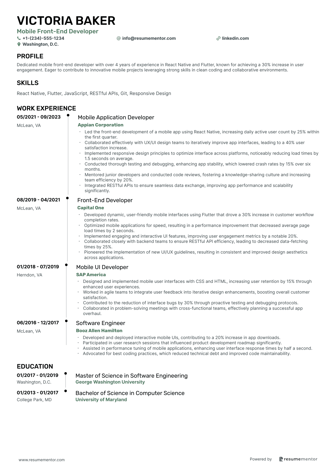 Mobile Front End Developer