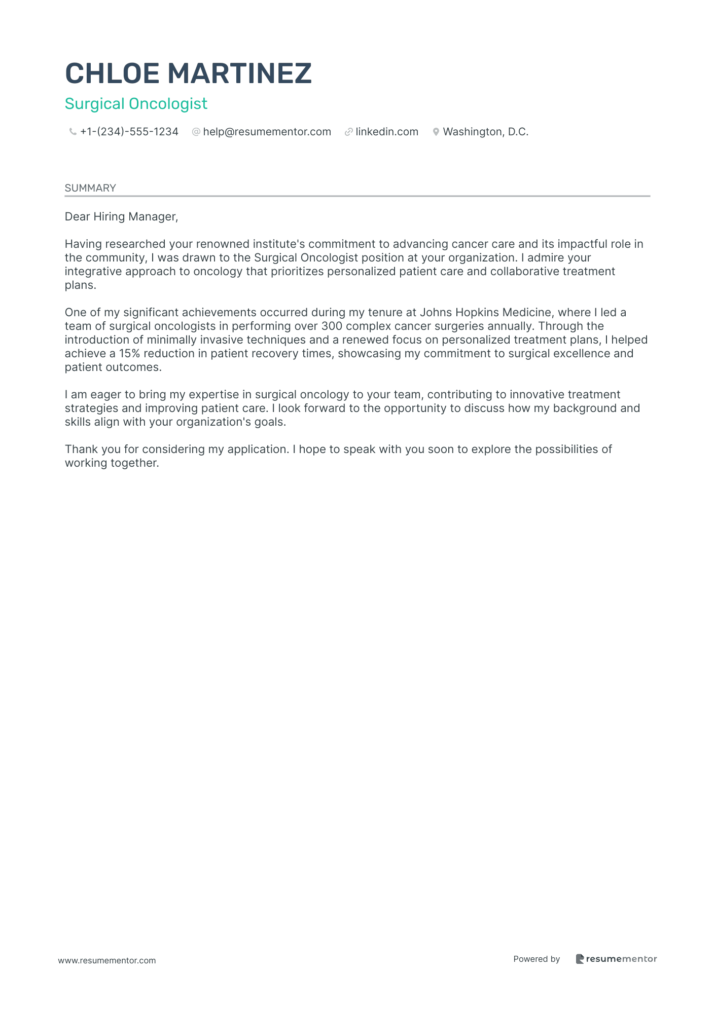 Surgical Oncologist