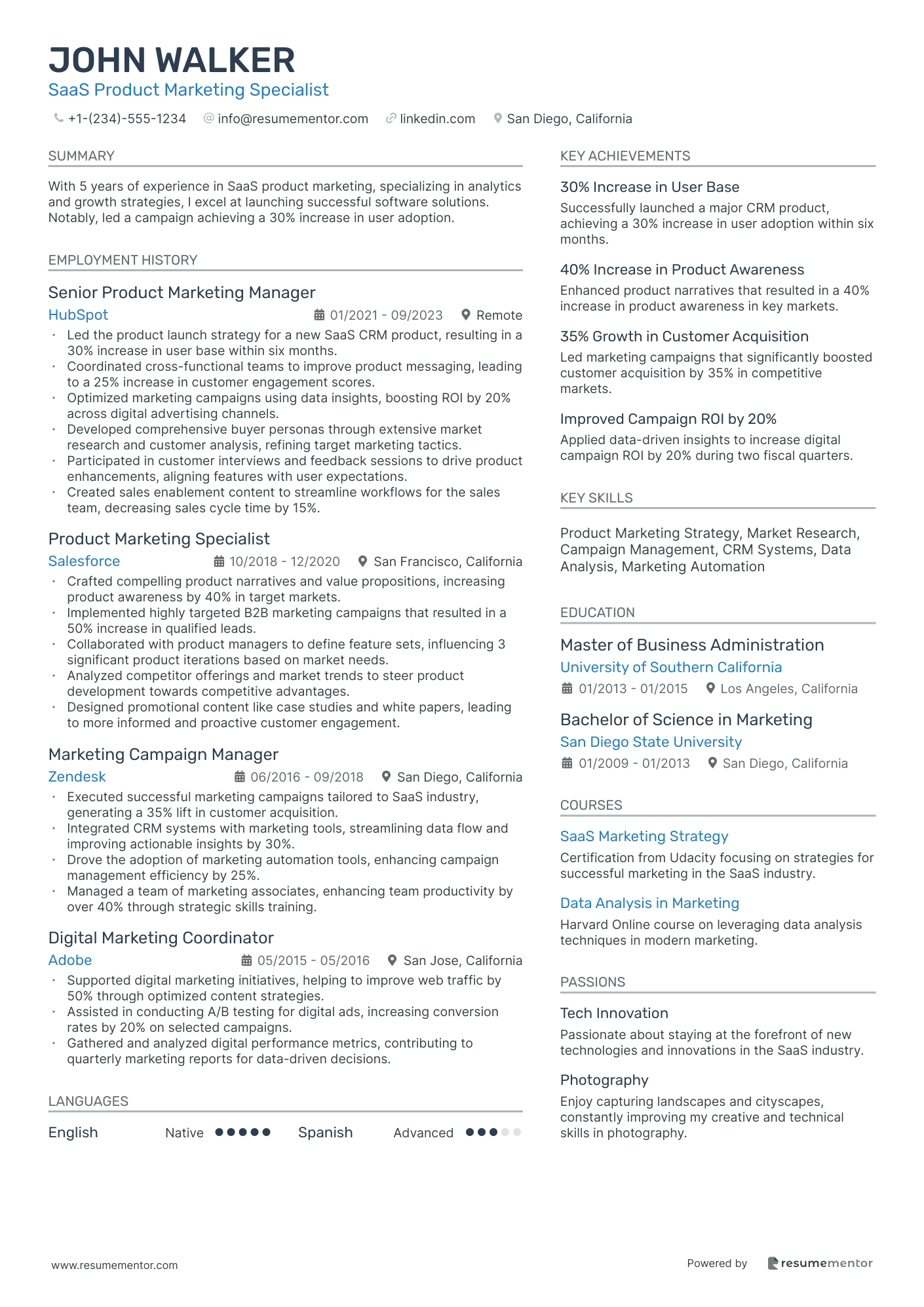 Saas Product Marketing Specialist