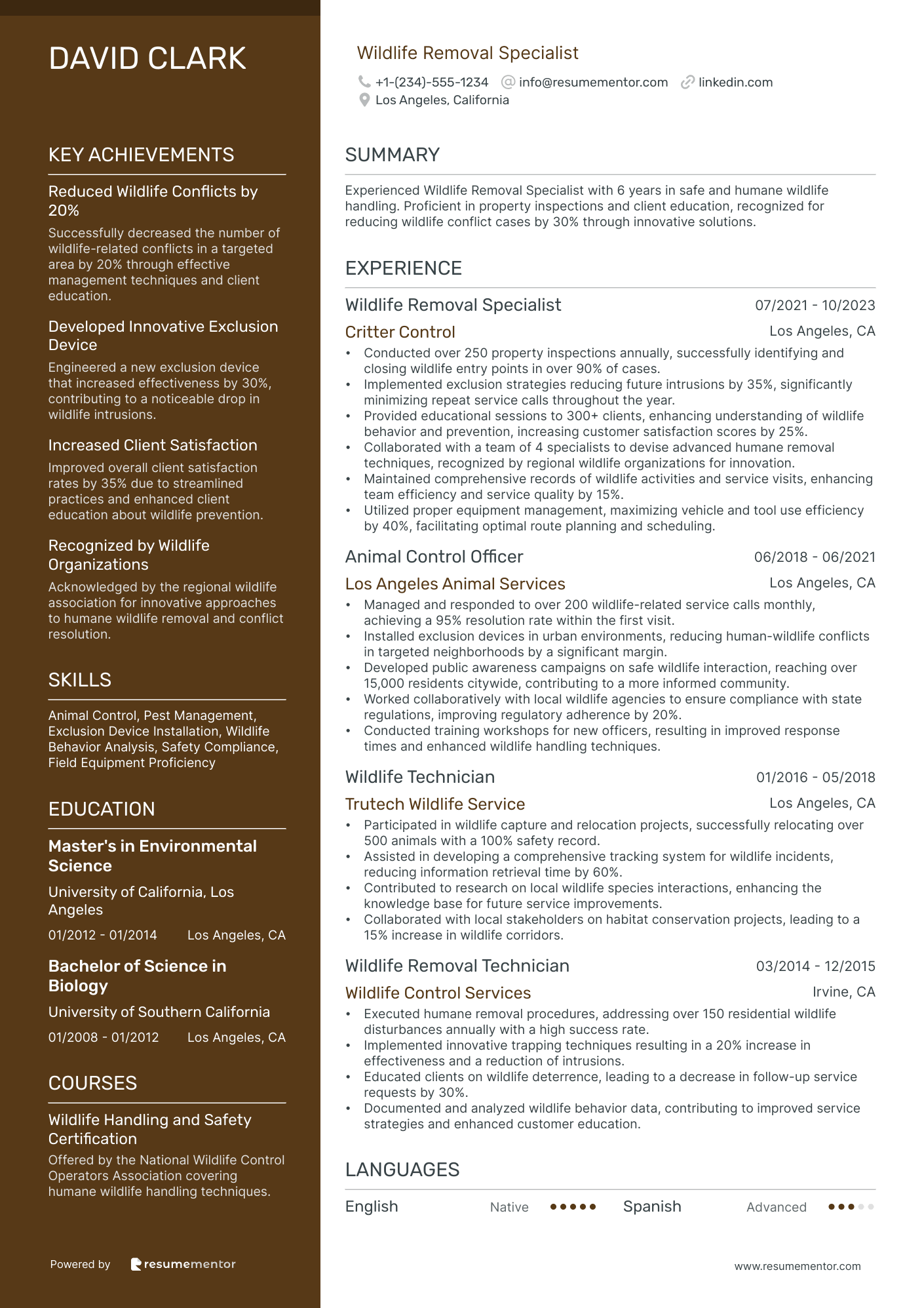 Wildlife Removal Specialist
