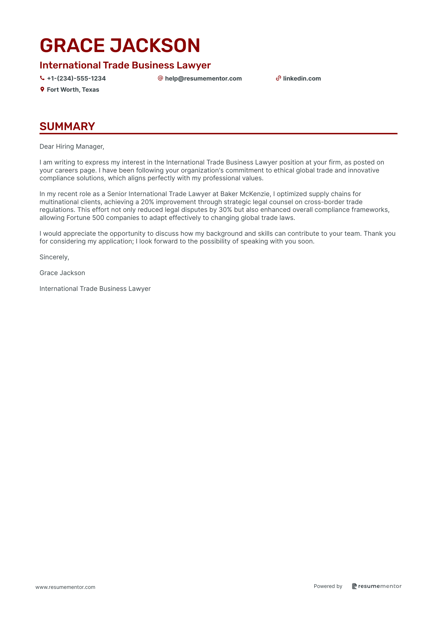 International Trade Business Lawyer