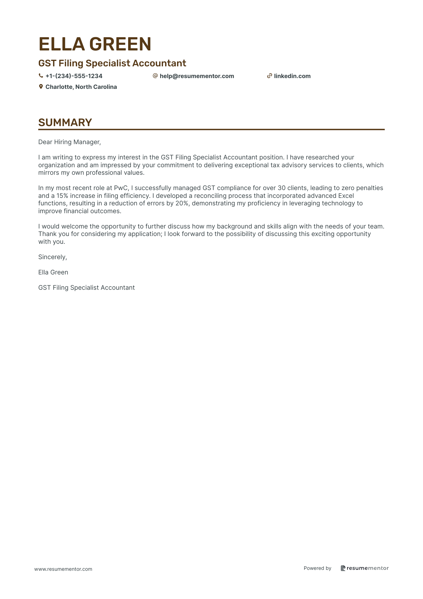 GST Filing Specialist Accountant