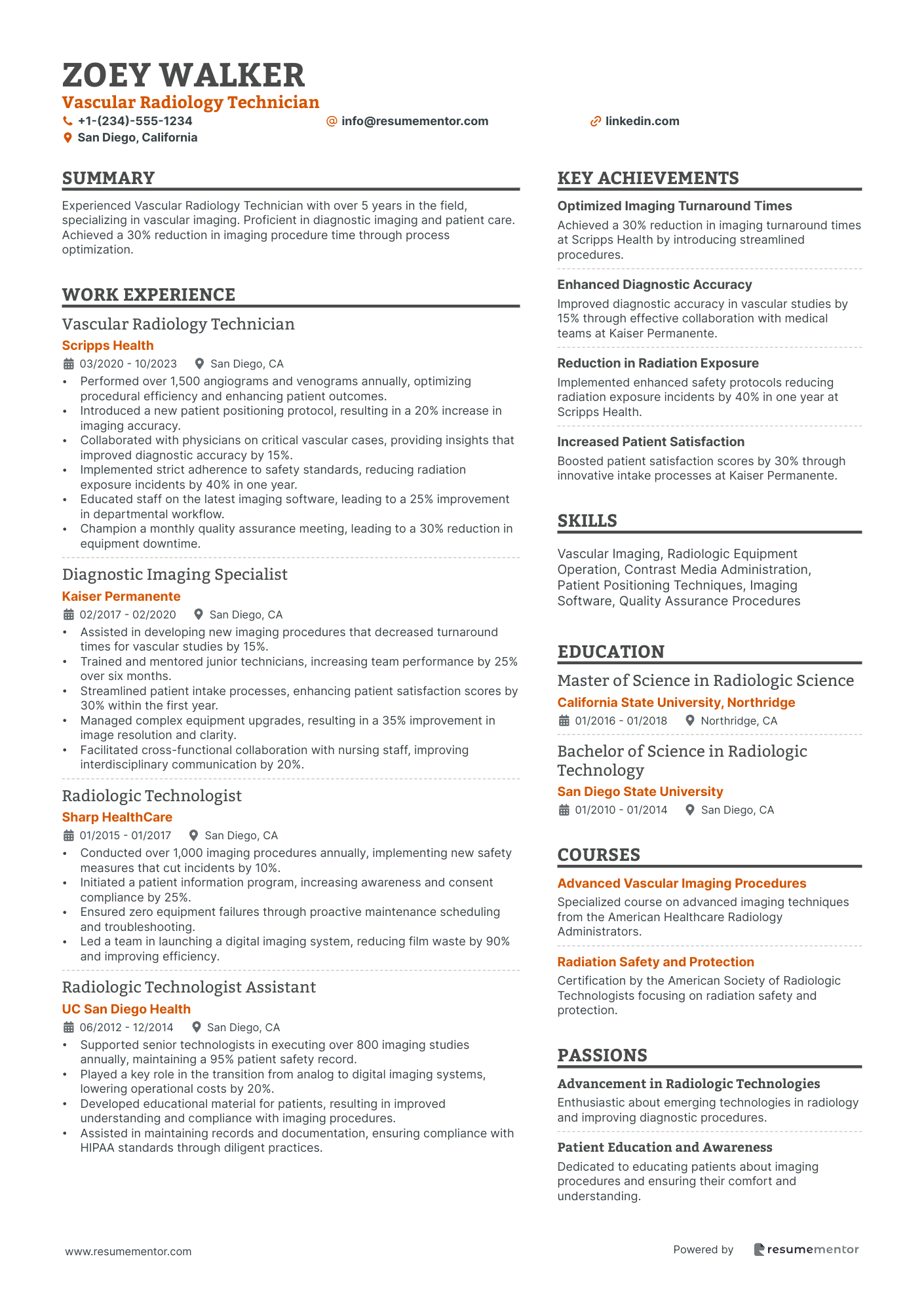 Vascular Radiology Technician