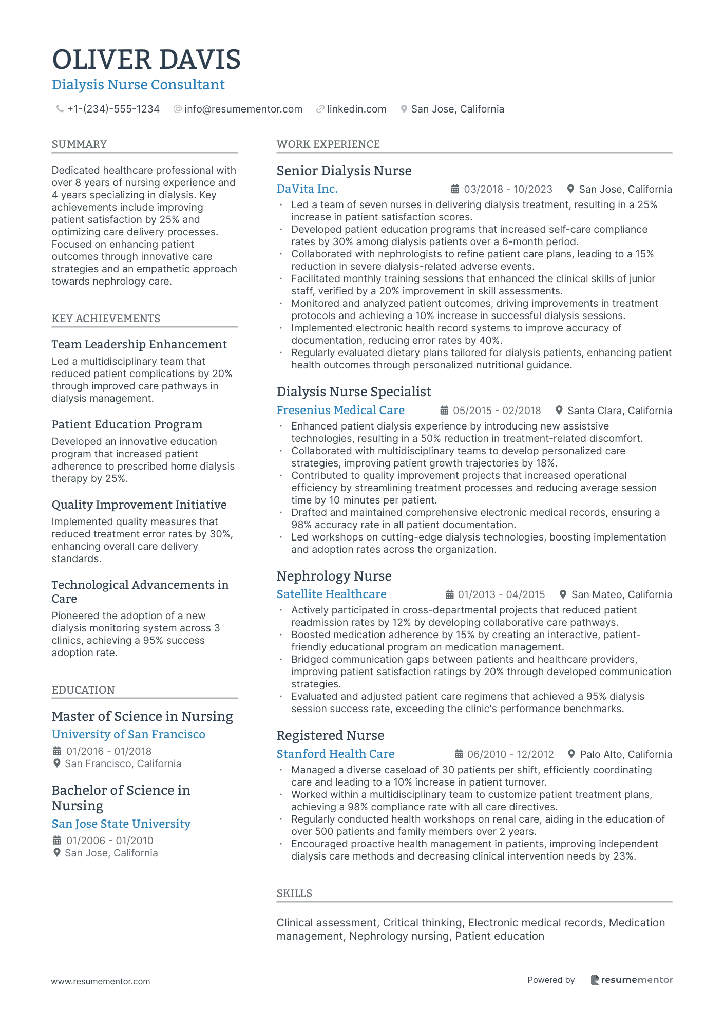 Dialysis Nurse Consultant