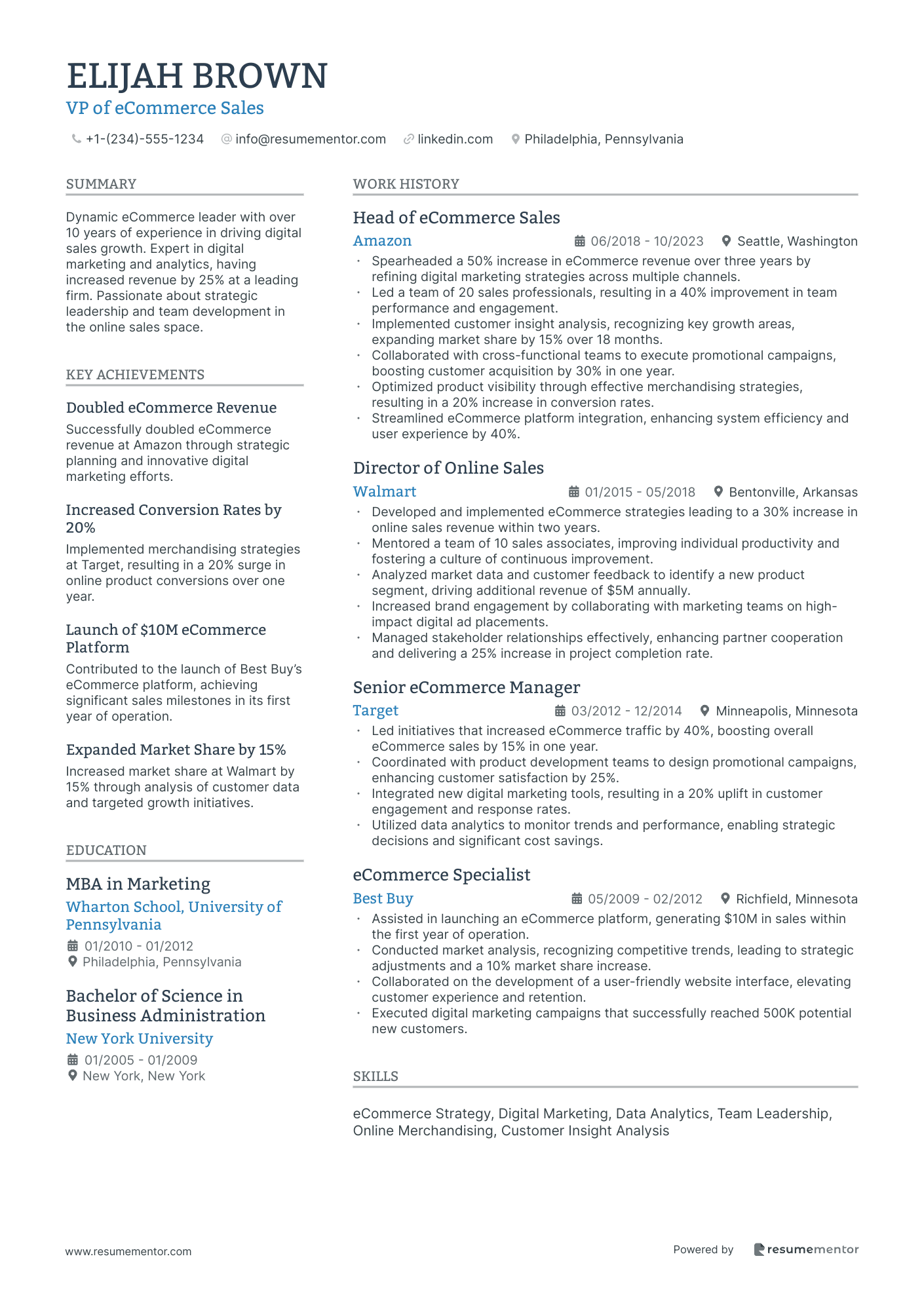 VP of eCommerce Sales