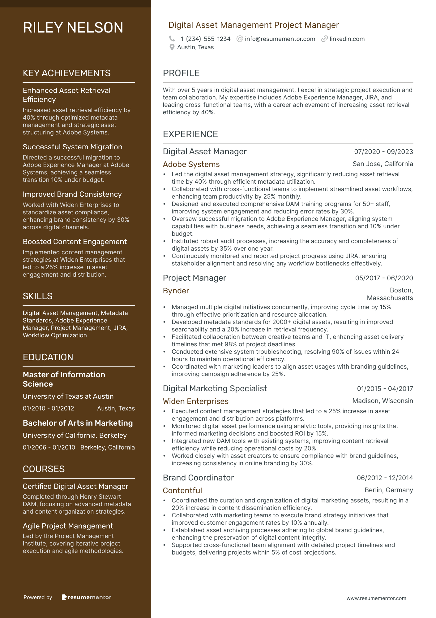Digital Asset Management Project Manager