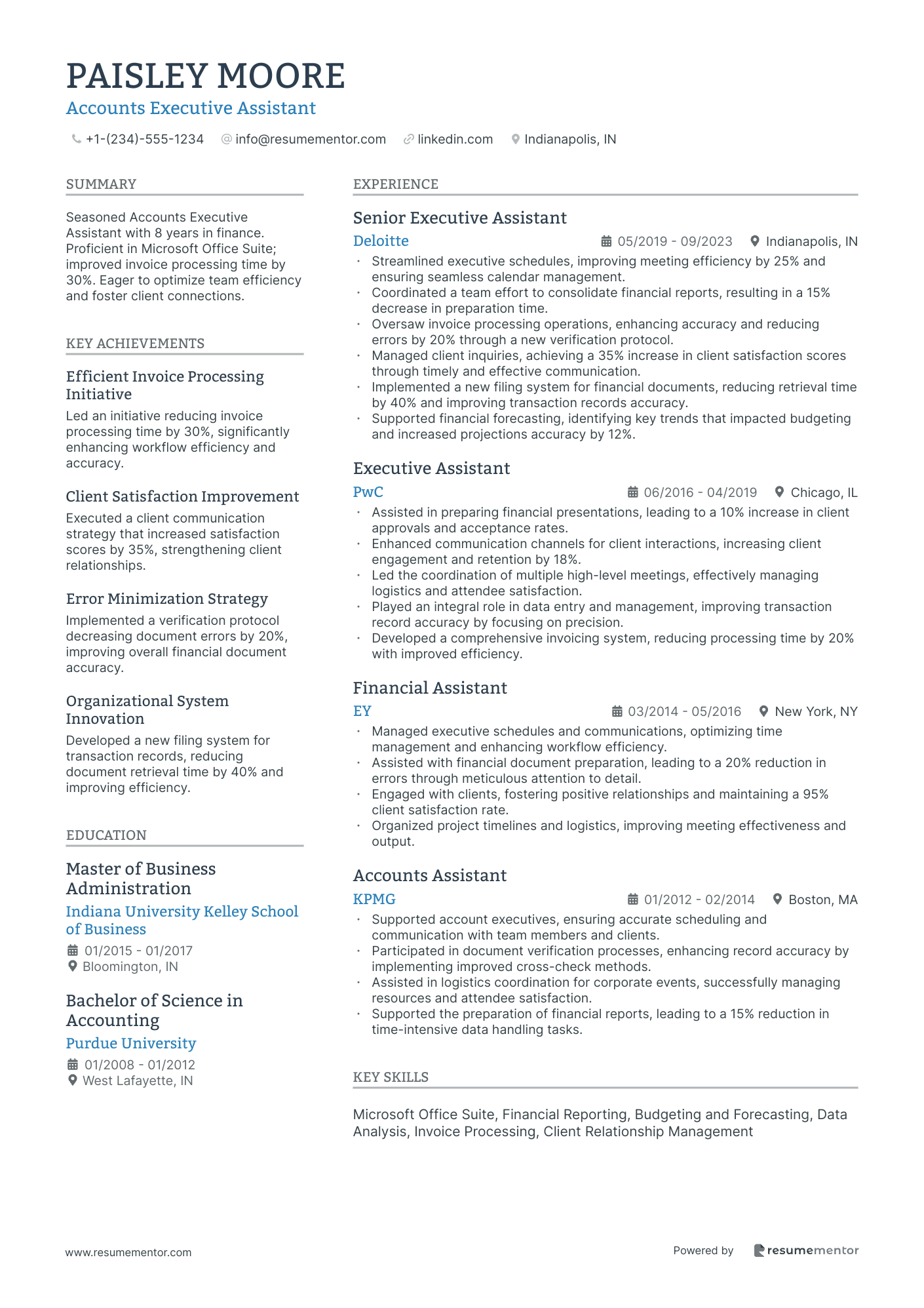 Accounts Executive Assistant