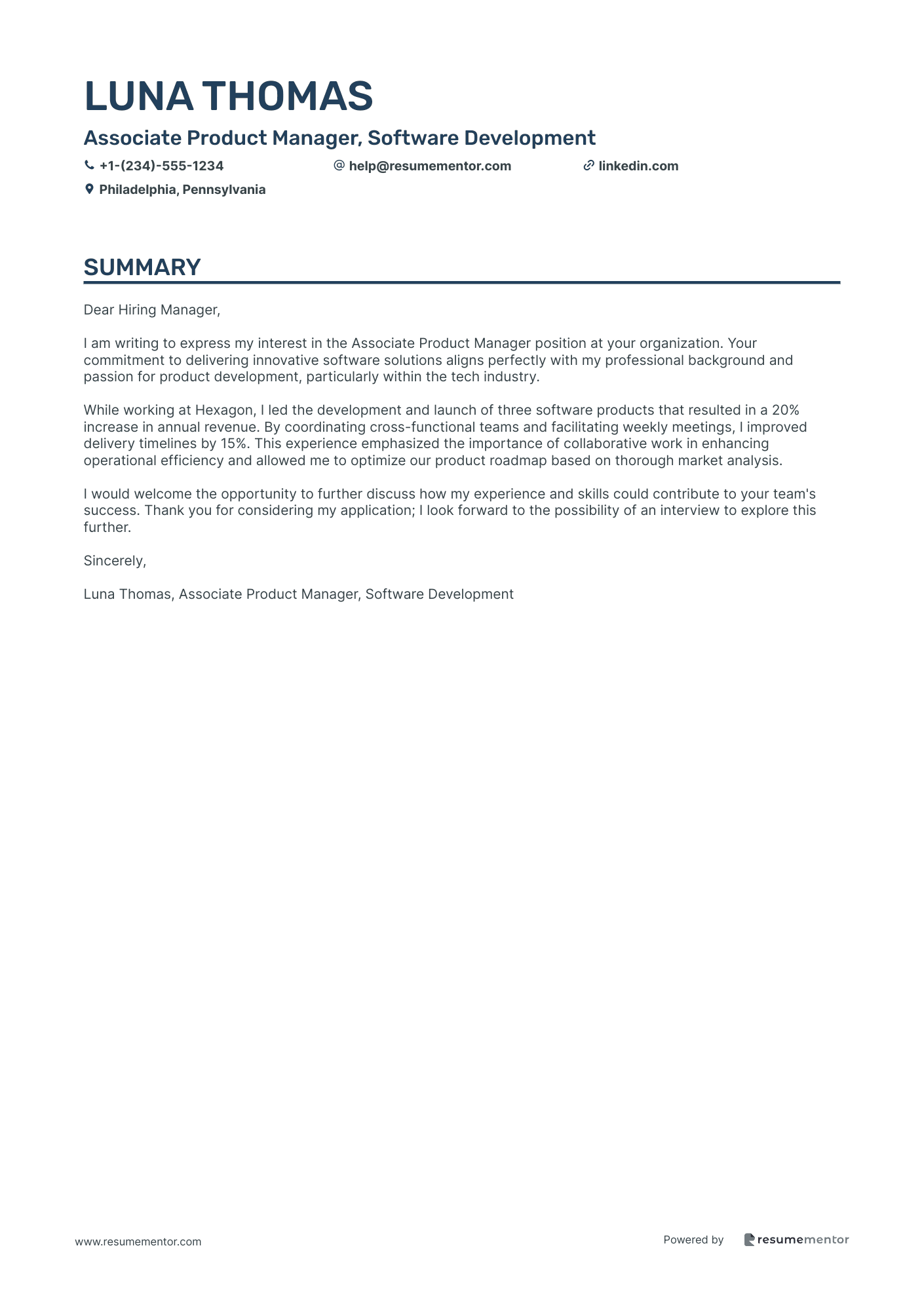 Associate Product Manager, Software Development