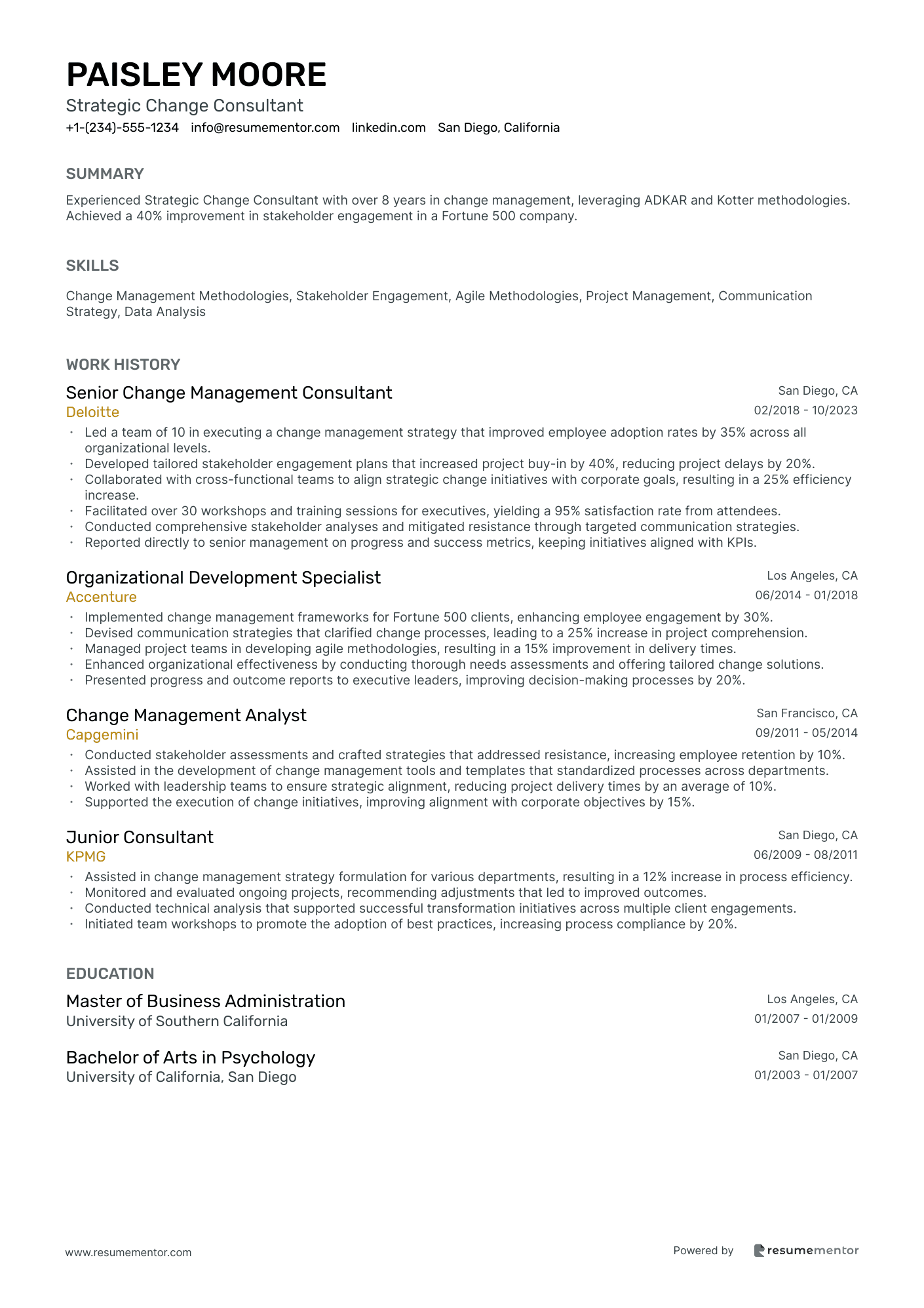 Strategic Change Consultant