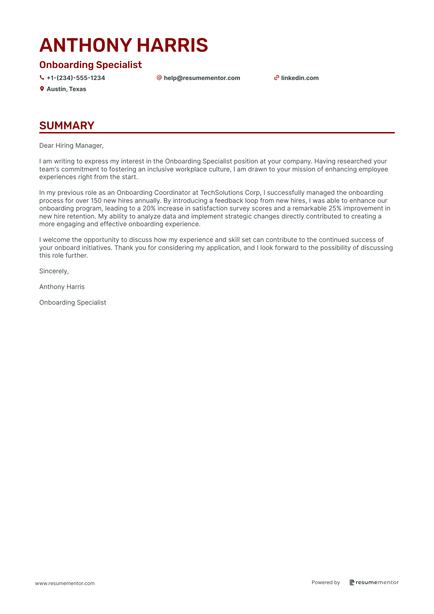 Onboarding Specialist