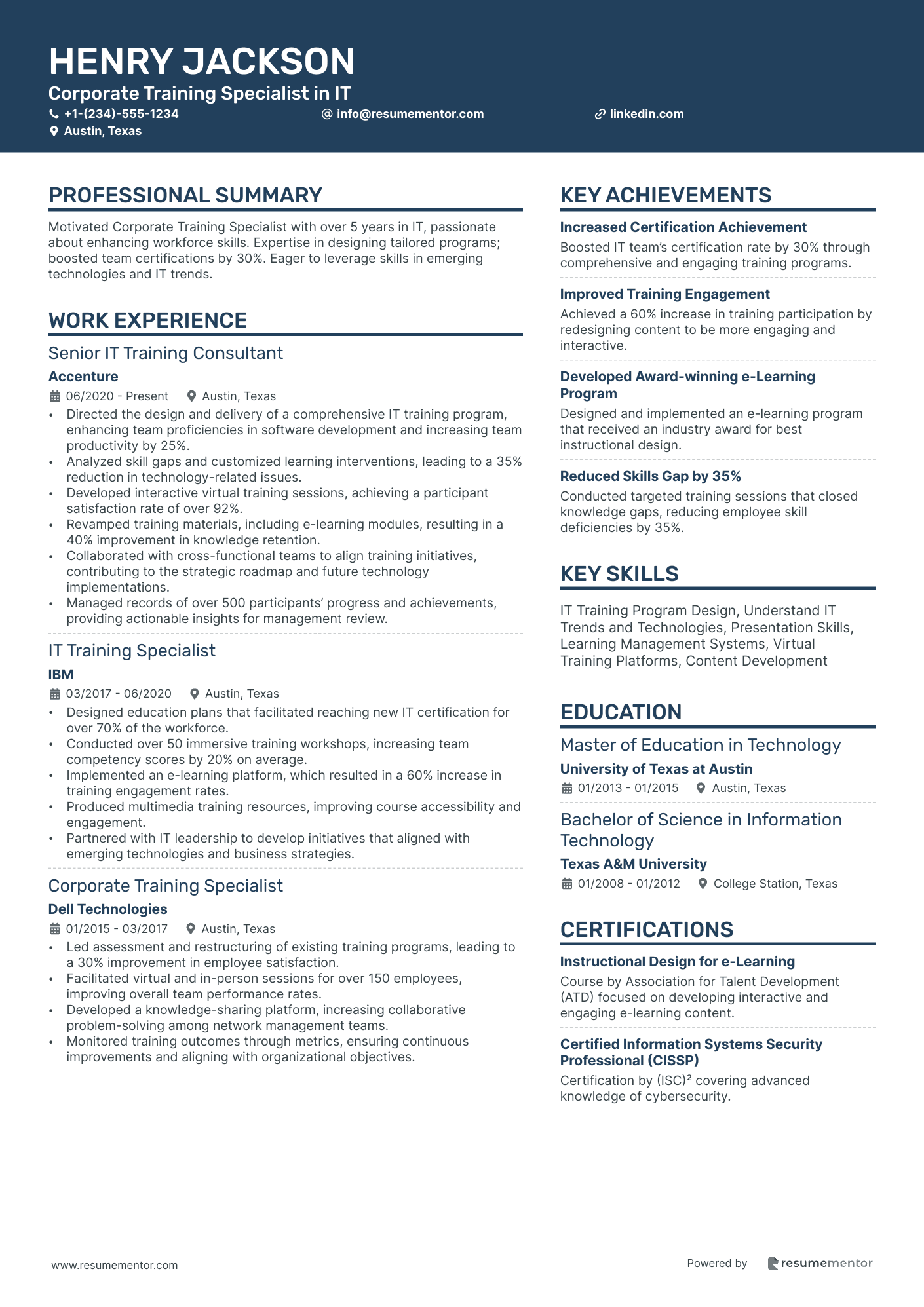 Corporate Training Specialist in IT