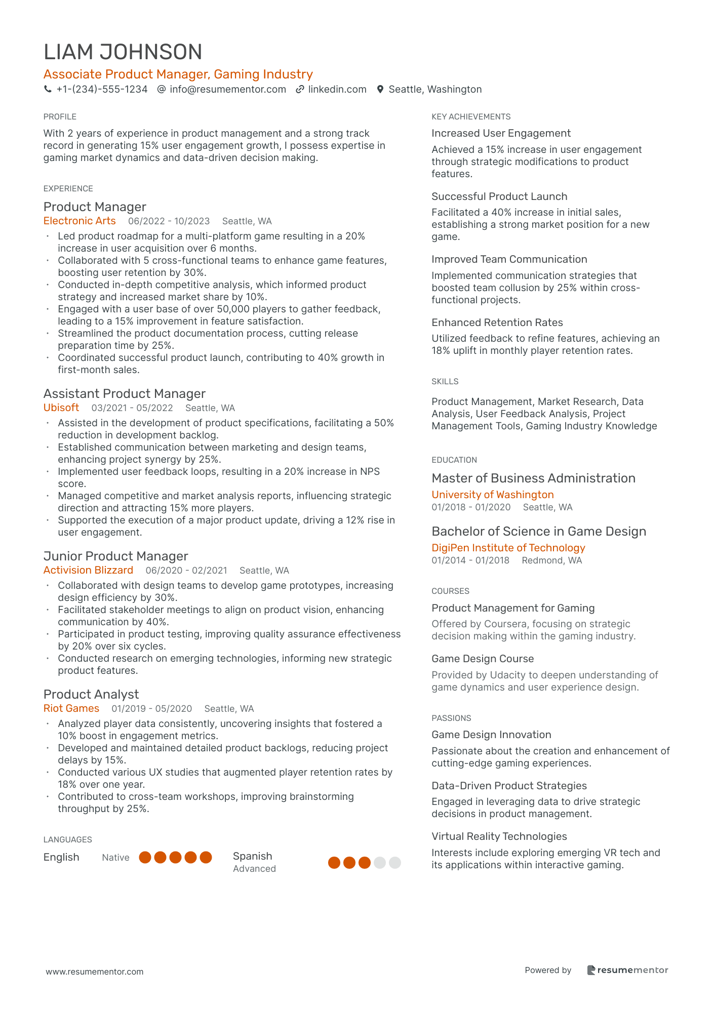 Associate Product Manager, Gaming Industry