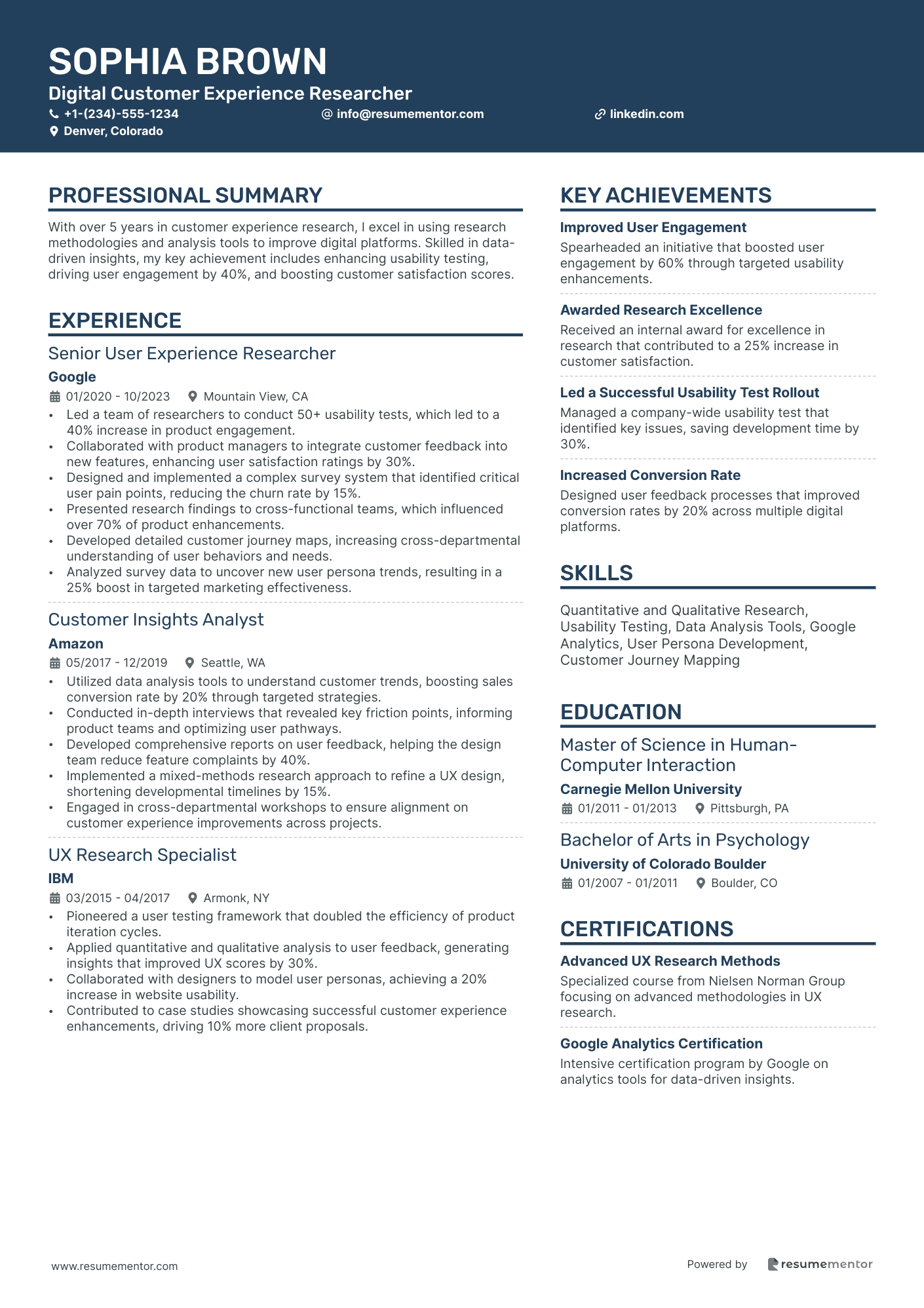 Digital Customer Experience Researcher