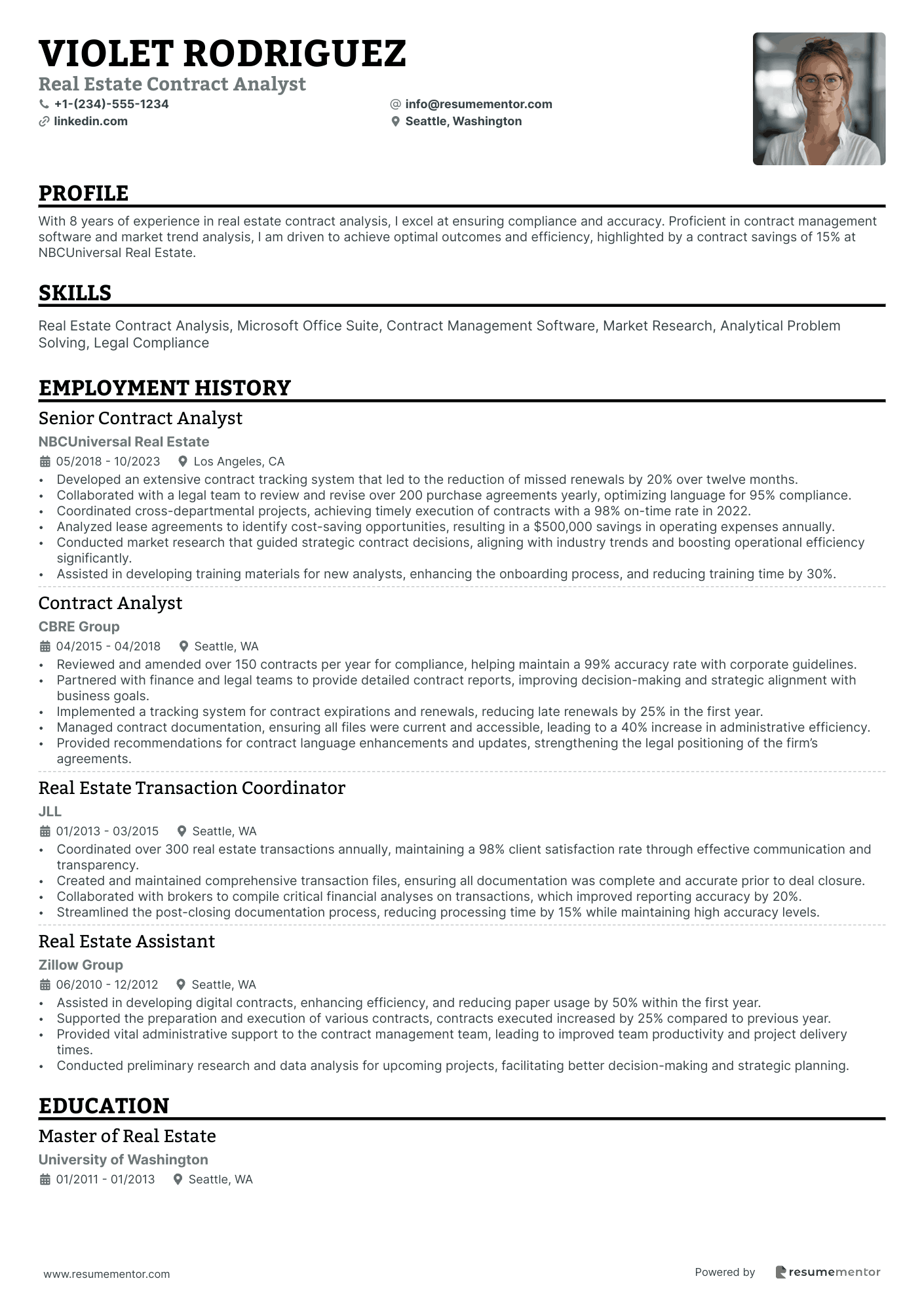 Real Estate Contract Analyst
