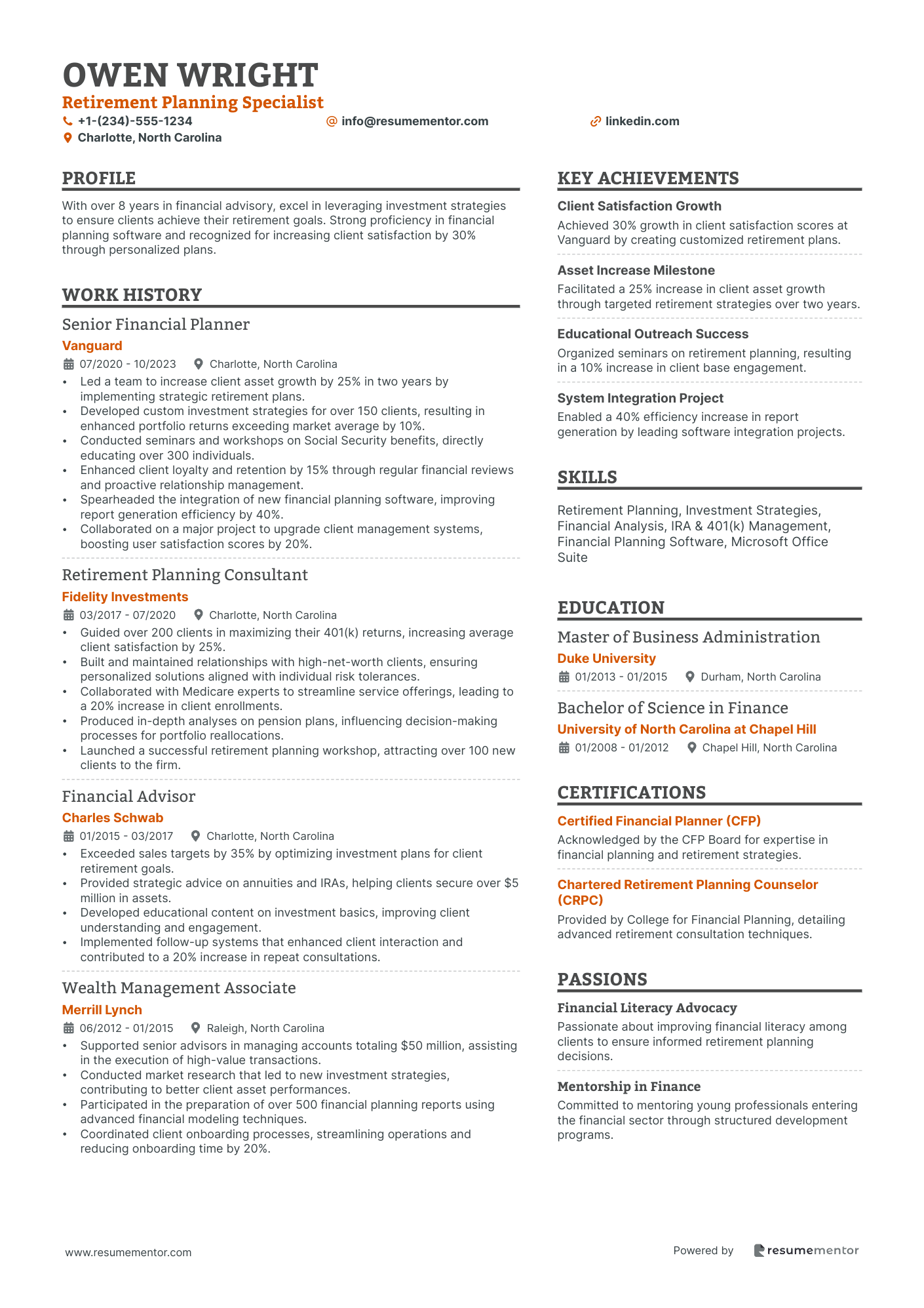 Retirement Planning Specialist