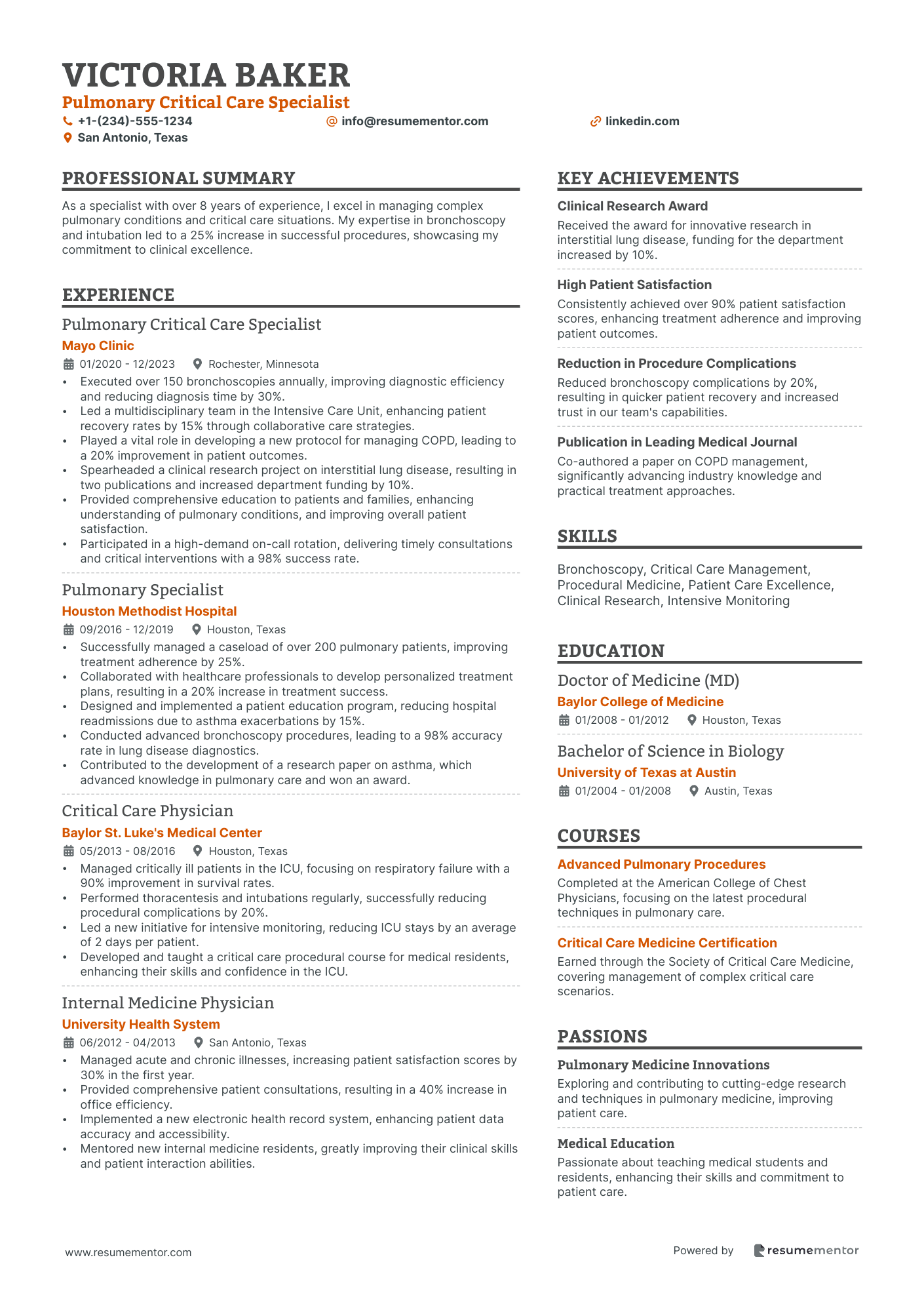 Pulmonary Critical Care Specialist